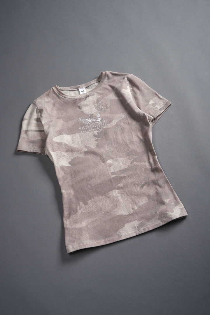 Cherub NFGU "Eden" S/S Tee in Clay Vintage Woodland Camo