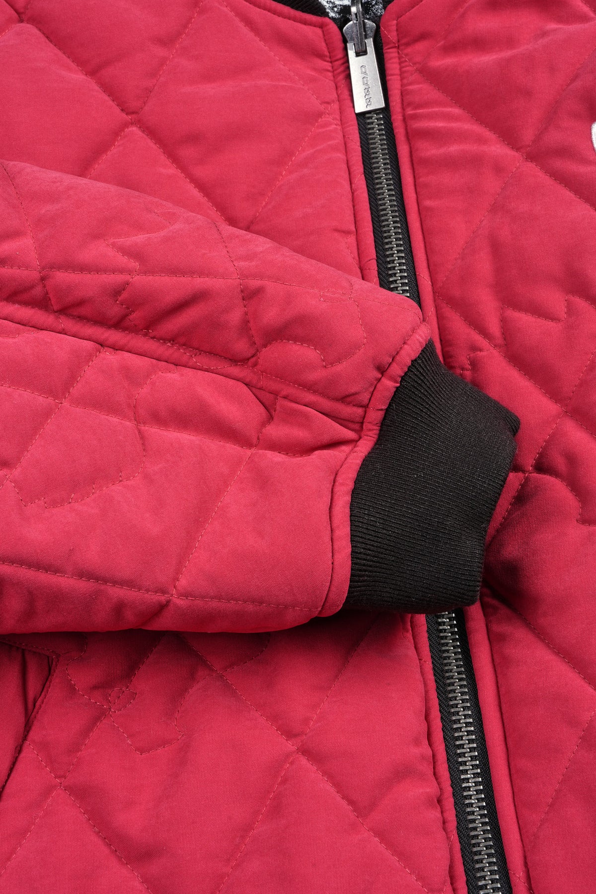 Jason Frvr Cloud Quilted Reversible Bomber Jacket In Black/Oxblood