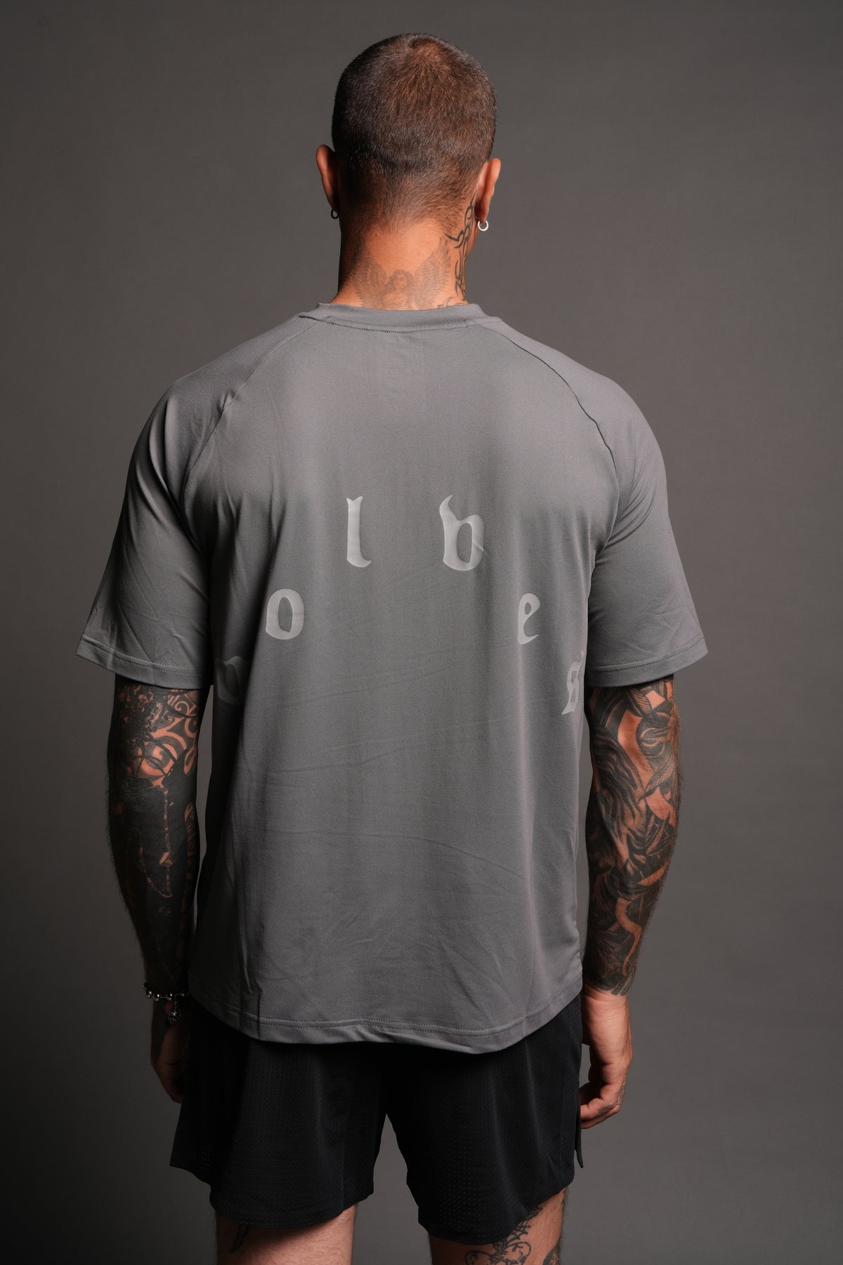 Pyramid V3 Dry Wolf Raglan Ss Tee In Slate Gray