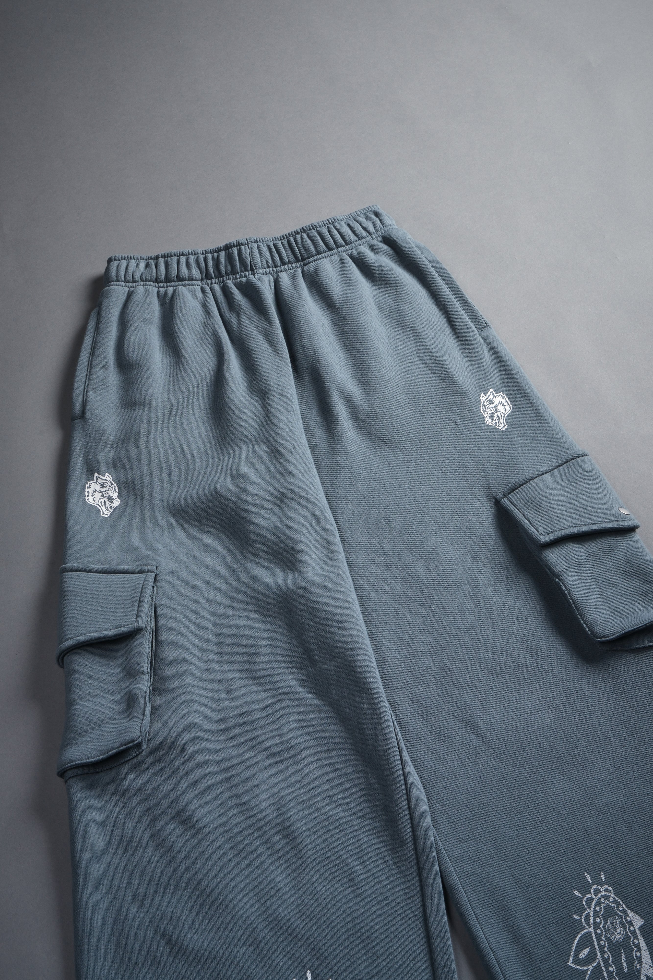 Faded Paisley Durst Cargo Sweats in Greek Stone