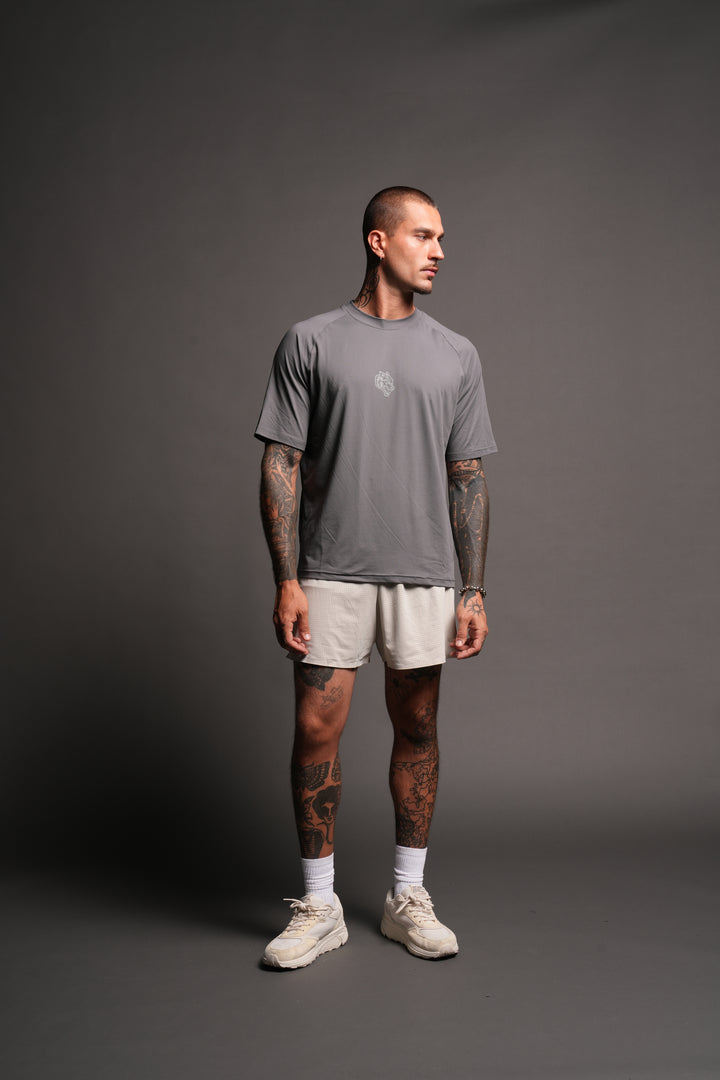 Pyramid V3 Dry Wolf Raglan Ss Tee In Slate Gray