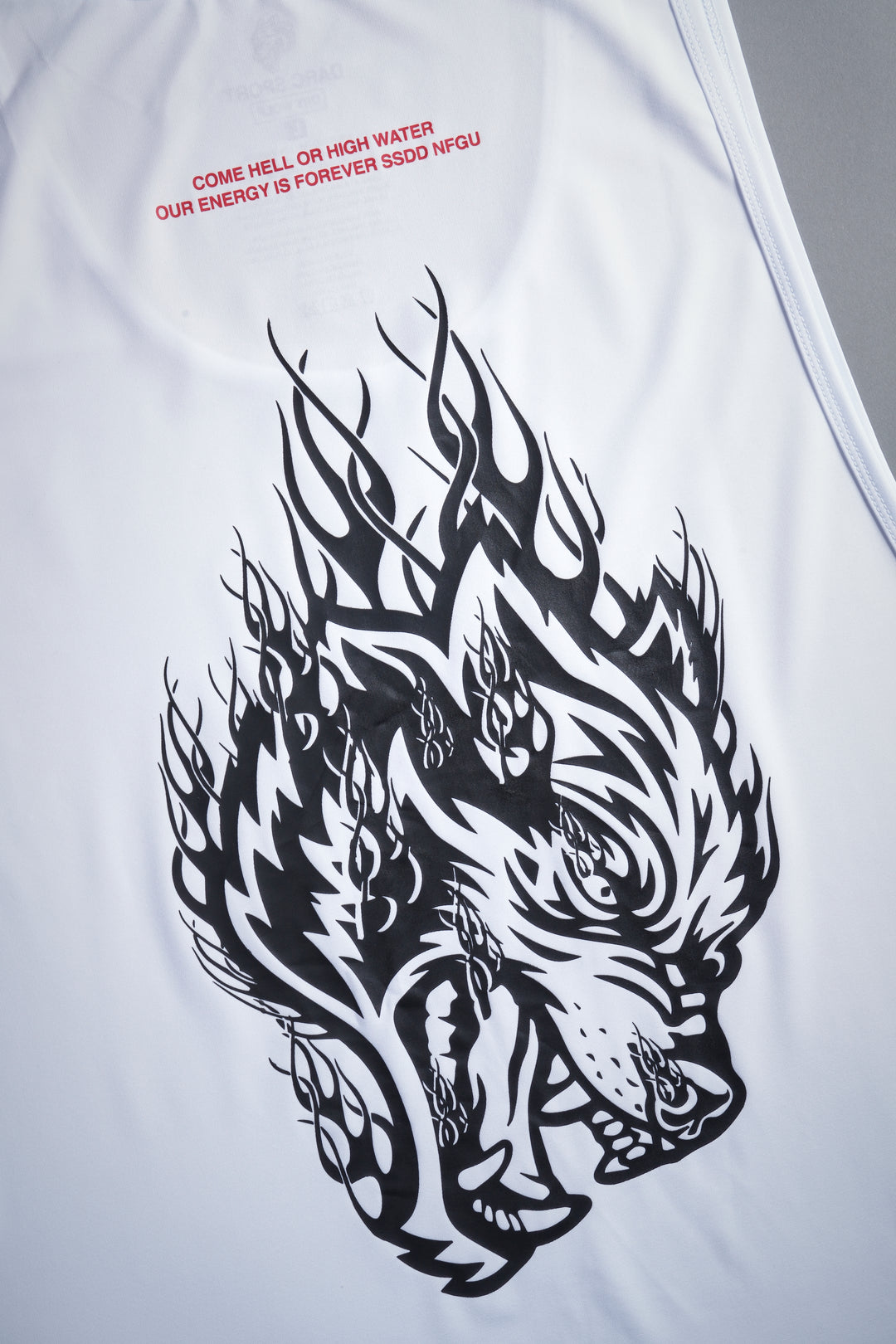 Come Hell Or High Water "Dry Wolf" (Drop) Tank in White