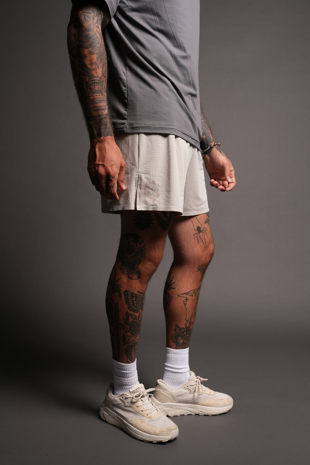 Pyramid V3 Rocky Running Shorts In Cream