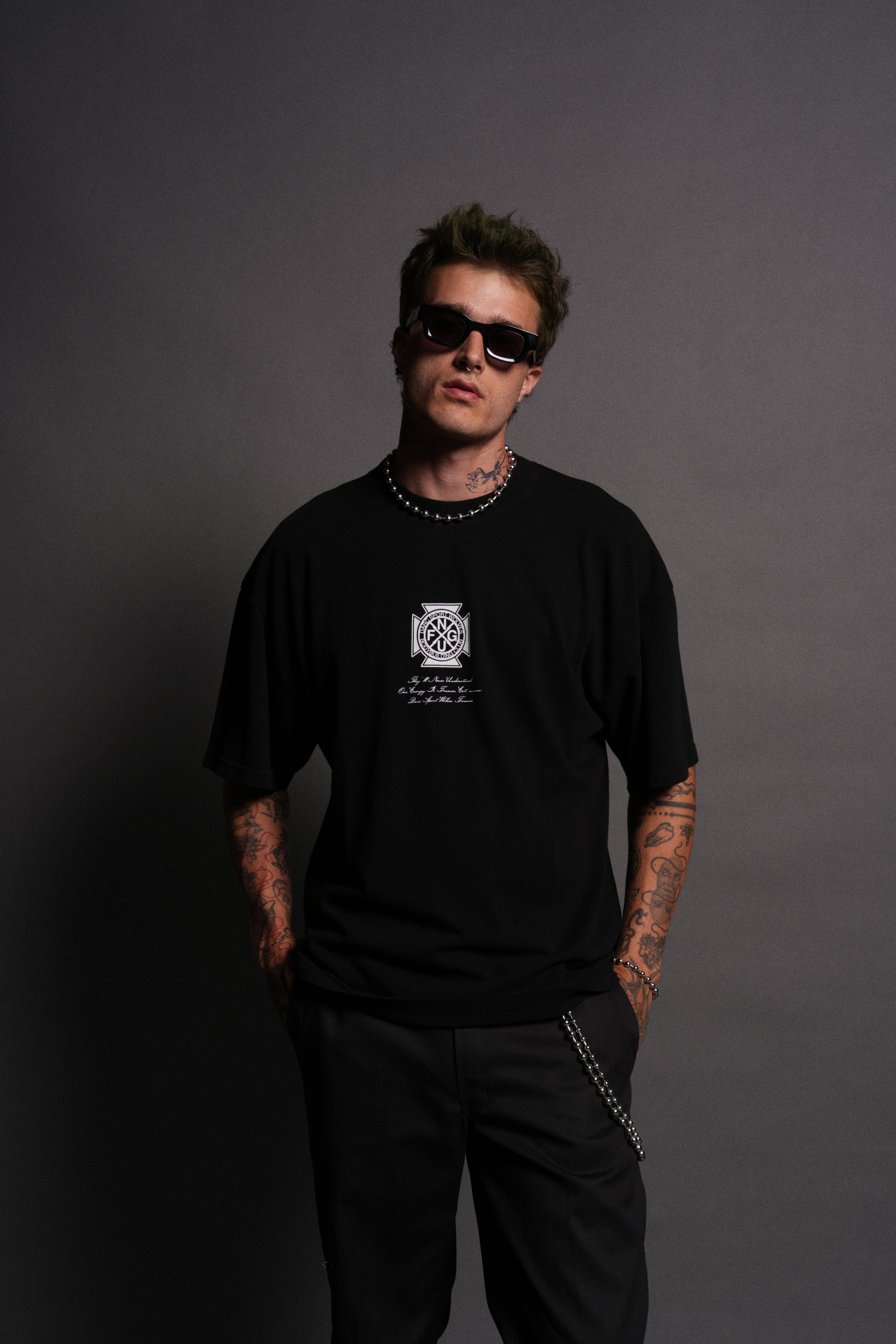 Her Energy "Premium" Oversized Tee in Black