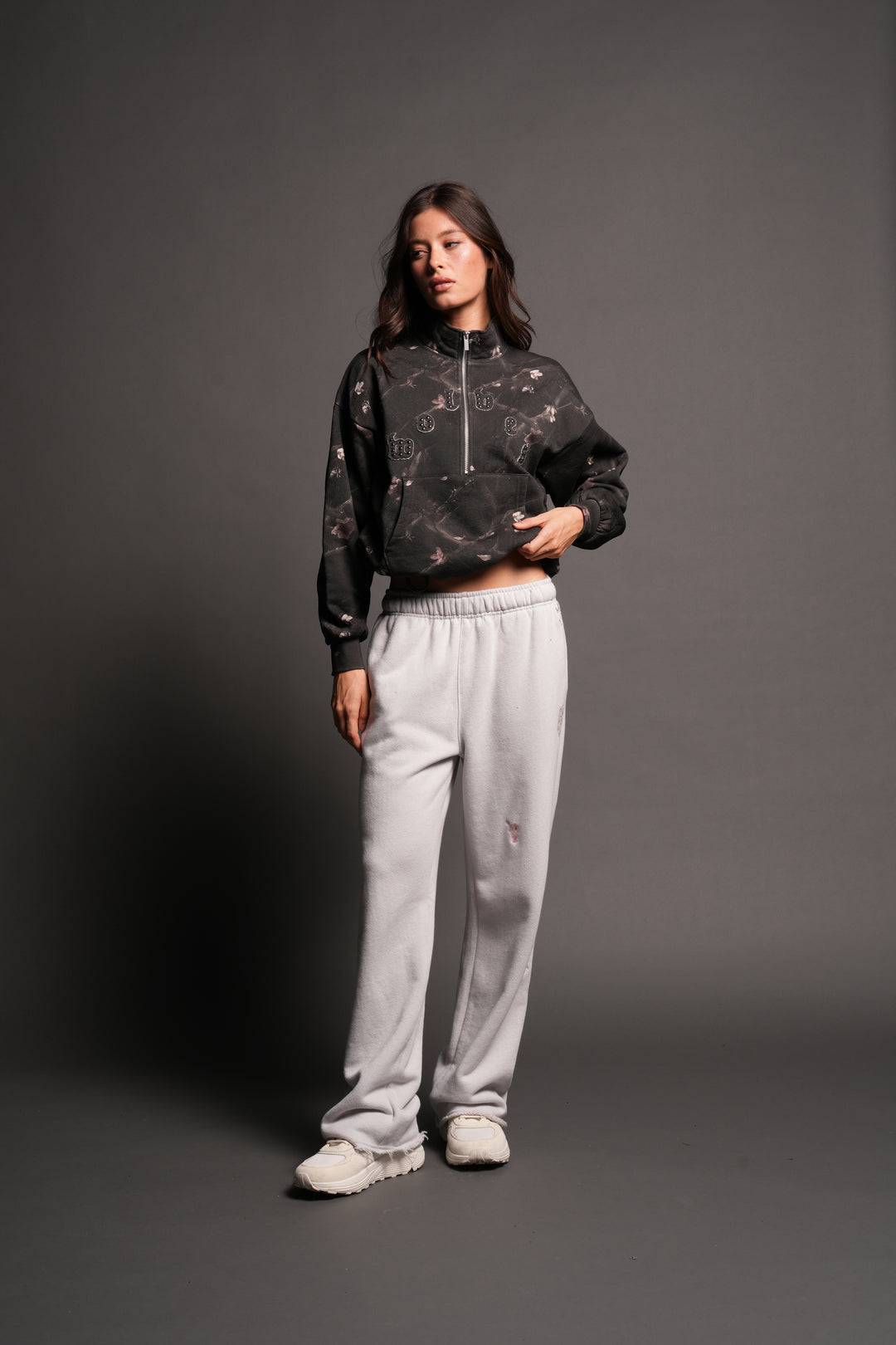 Stud Pyramid She Everson Mockneck Sweater In All Of Us Camo