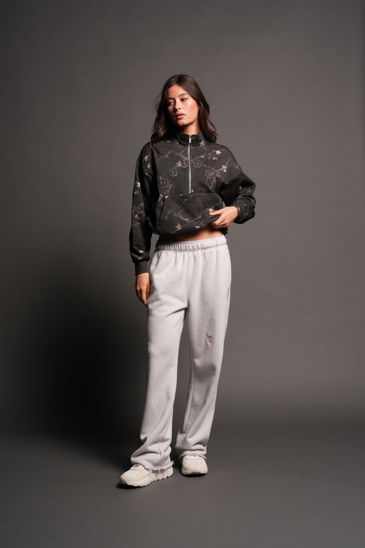 Stud Pyramid She Everson Mockneck Sweater In All Of Us Camo