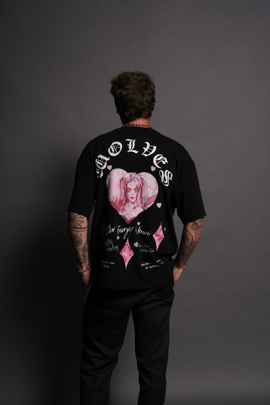 Her Energy "Premium" Oversized Tee in Black