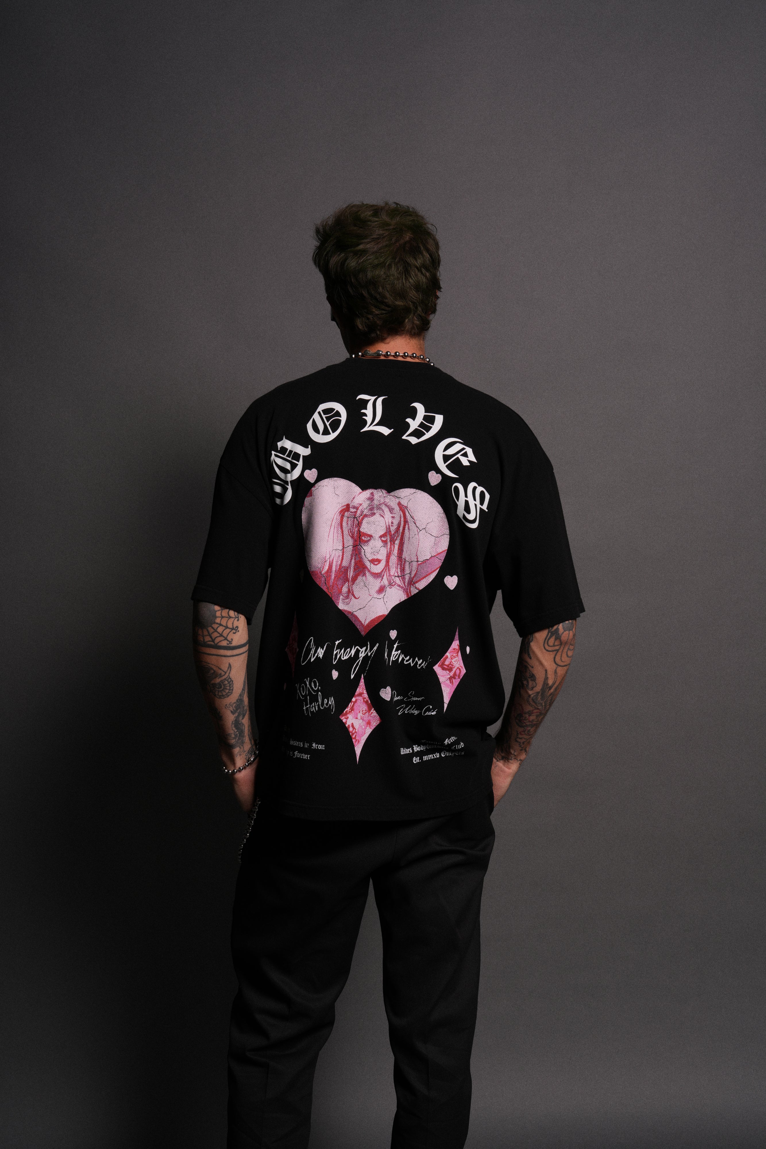 Her Energy "Premium" Oversized Tee in Black