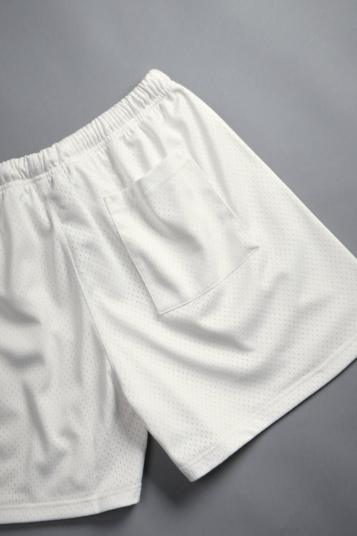 Vaughn Mesh Shorts in Cream
