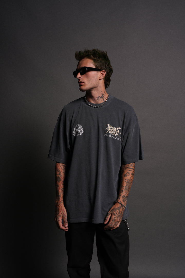 Darkness Descends "Premium" Oversized Tee in Darc Blue