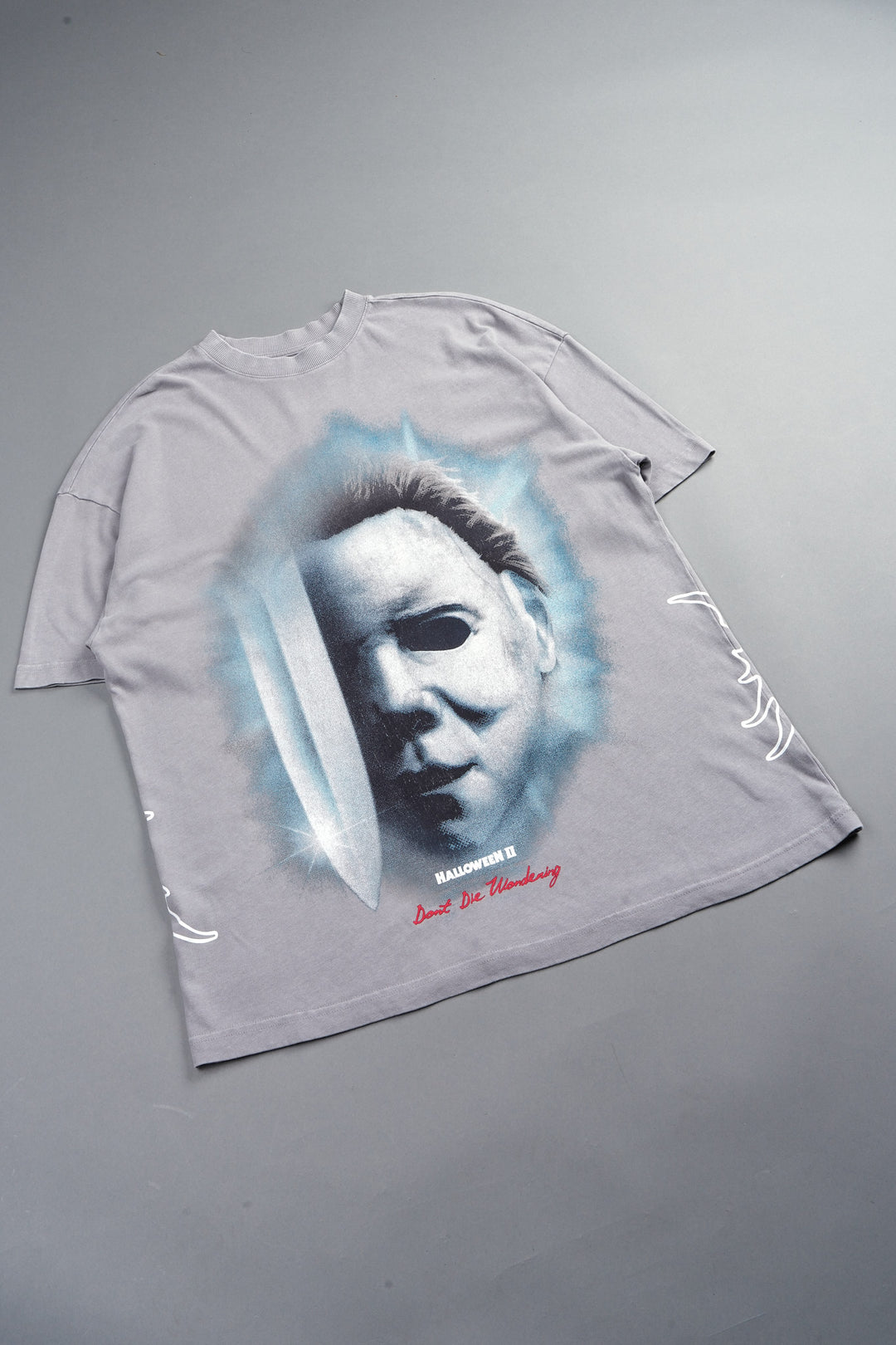 Night Blade Premium Oversized Tee In Dove Gray