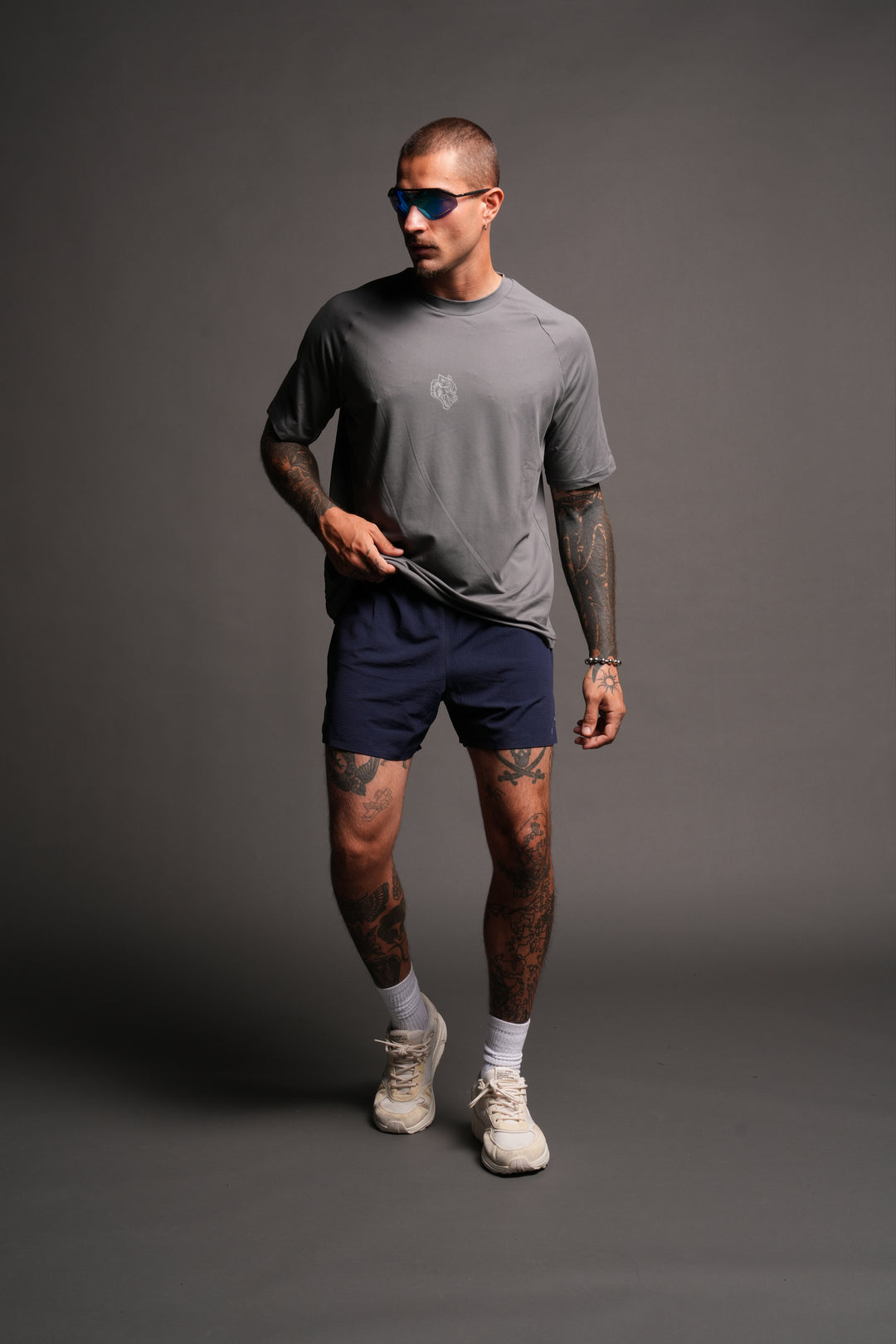 Pyramid V3 Rocky Running Shorts In Navy
