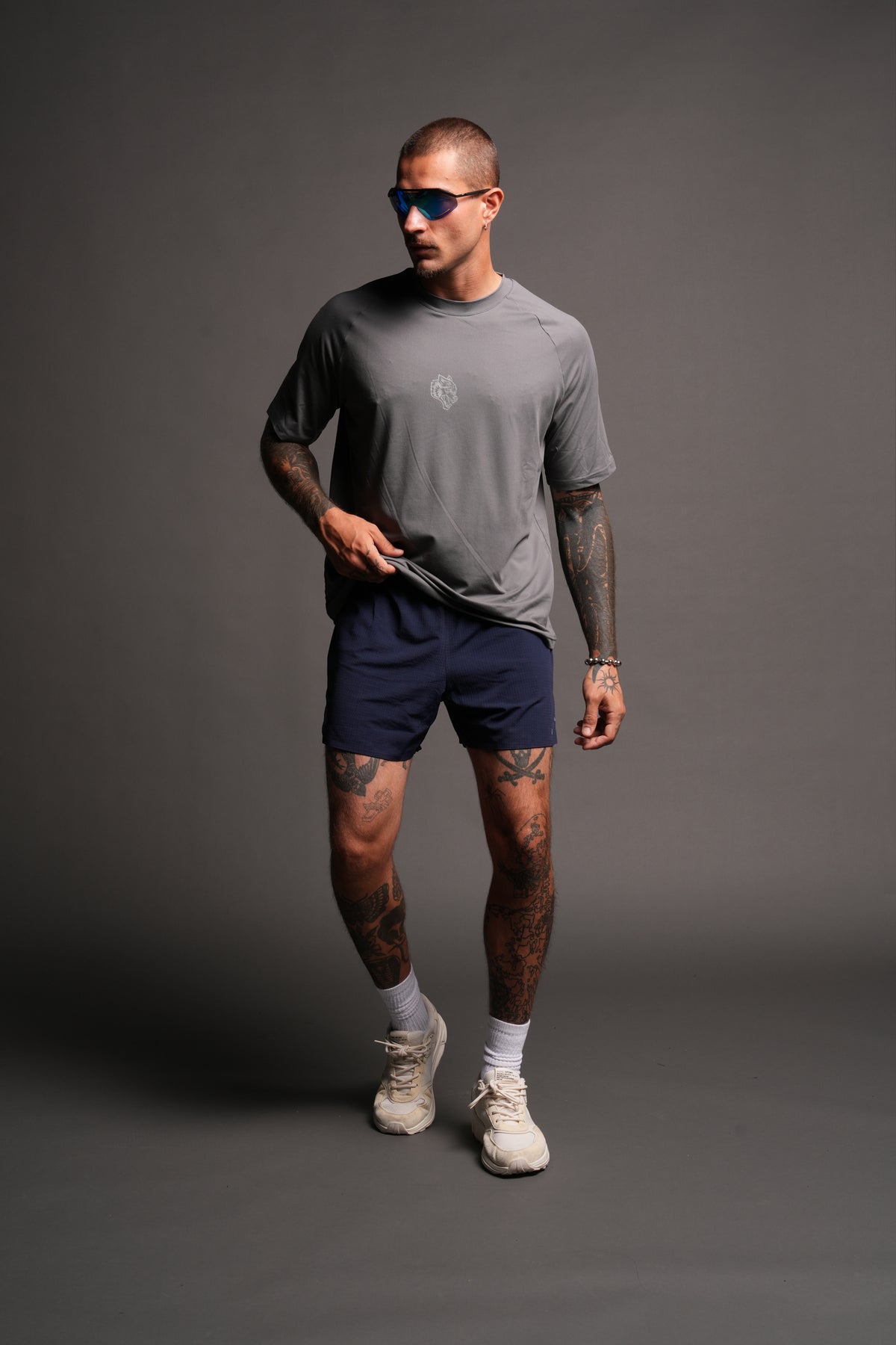 Pyramid V3 Rocky Running Shorts In Navy