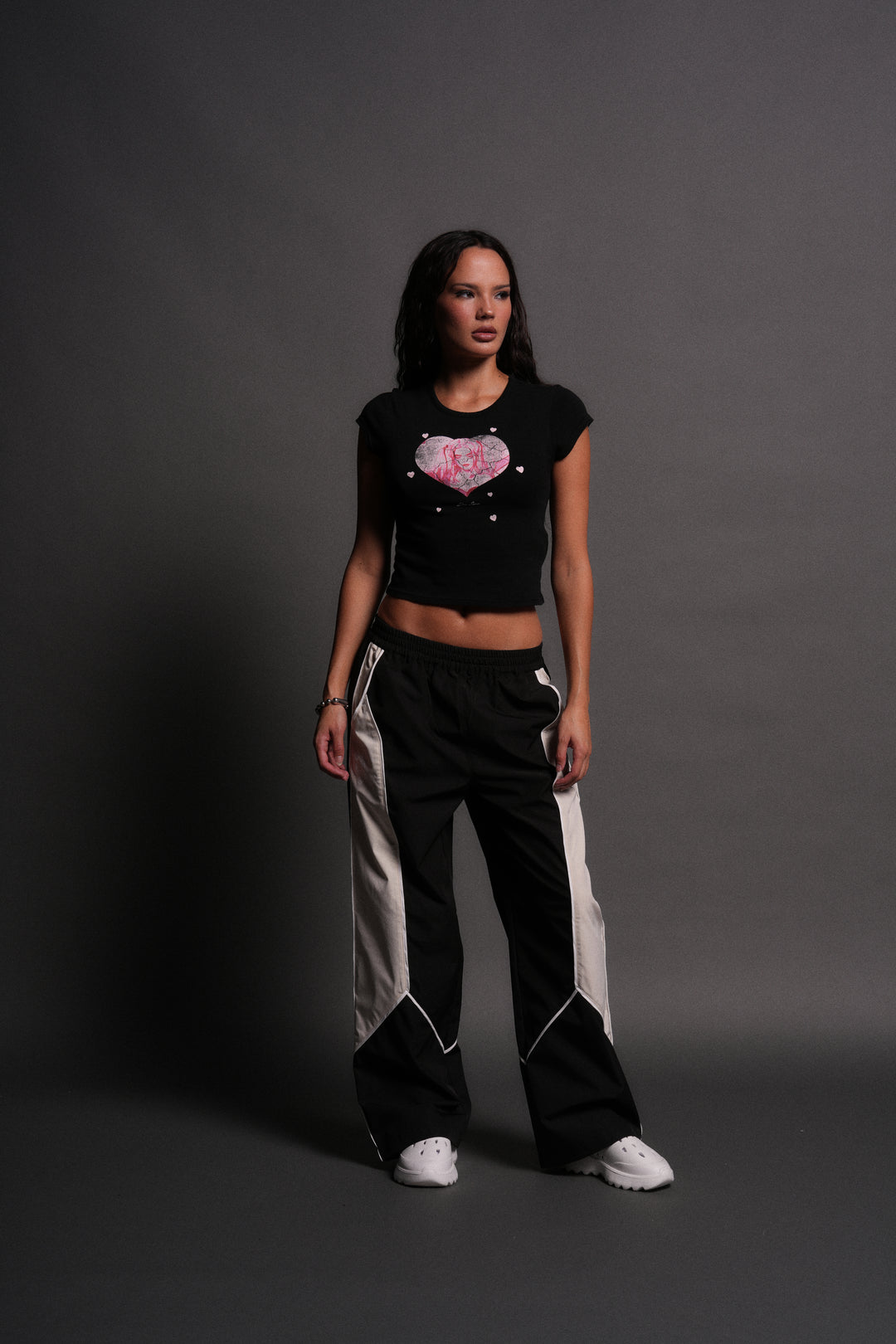 Her Energy "Baby" Tee in Black