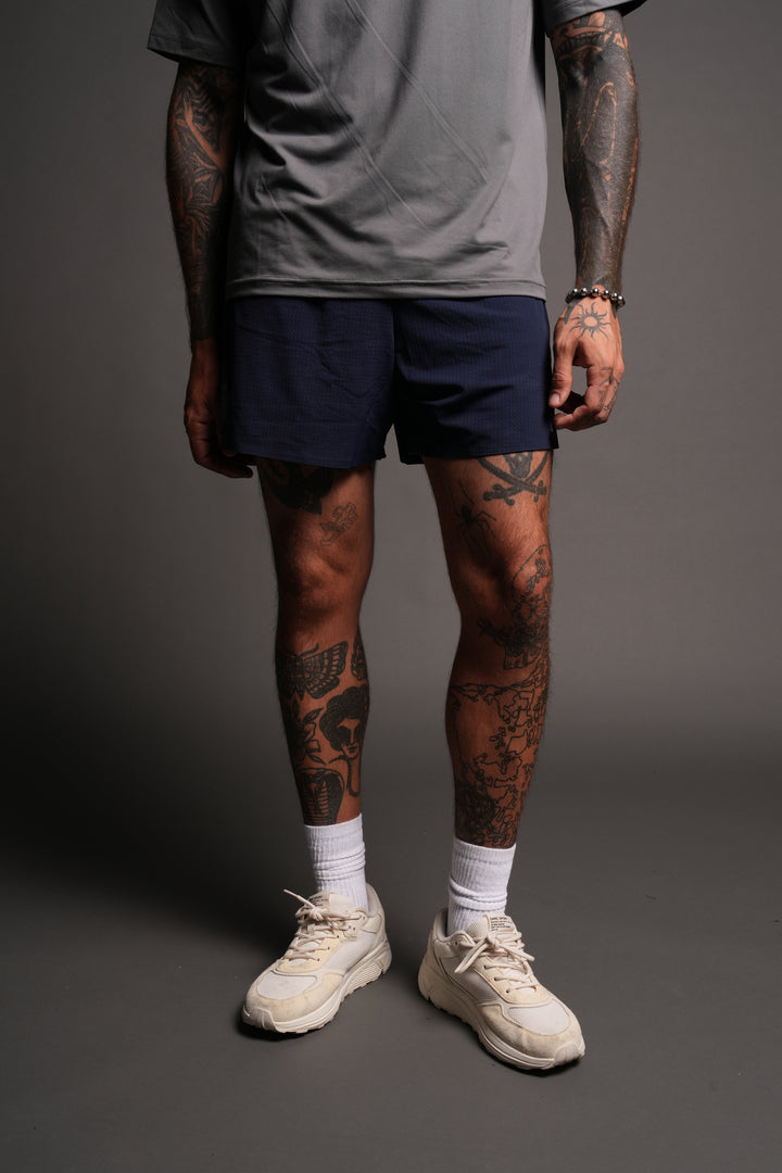 Pyramid V3 Rocky Running Shorts In Navy
