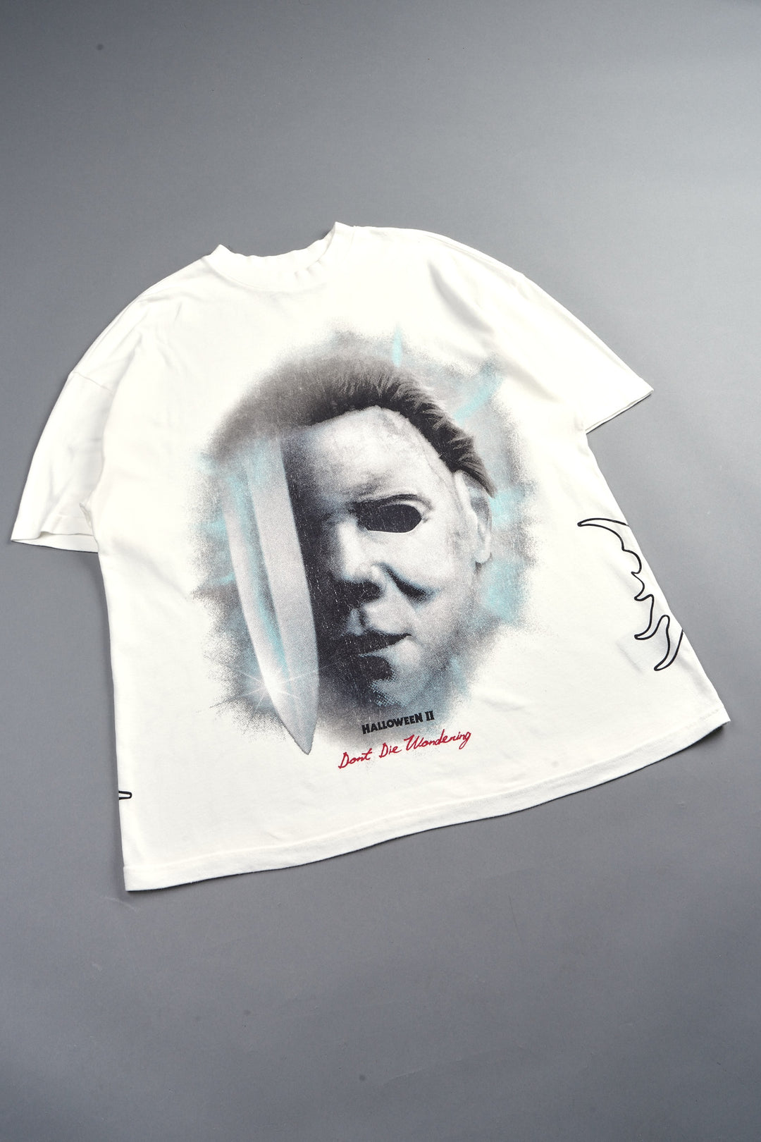Night Blade Premium Oversized Tee In Cream