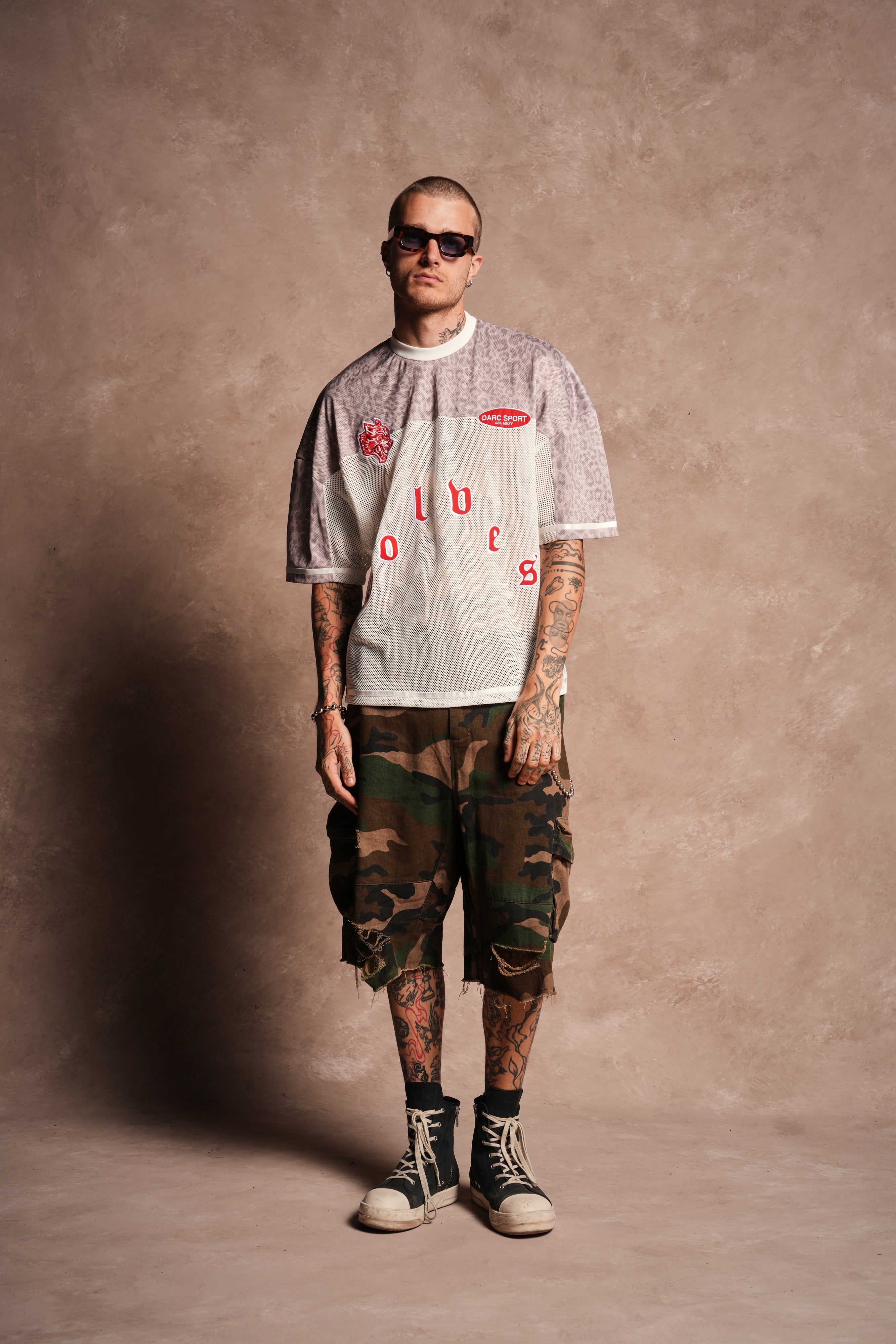 Darc Pyramid Bobby B Jersey in Clay Leopard