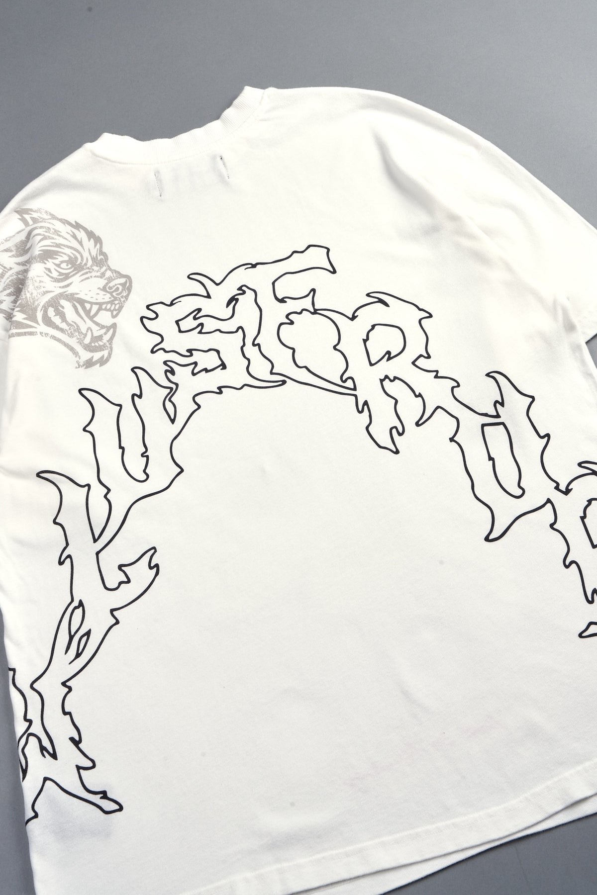 Night Blade Premium Oversized Tee In Cream