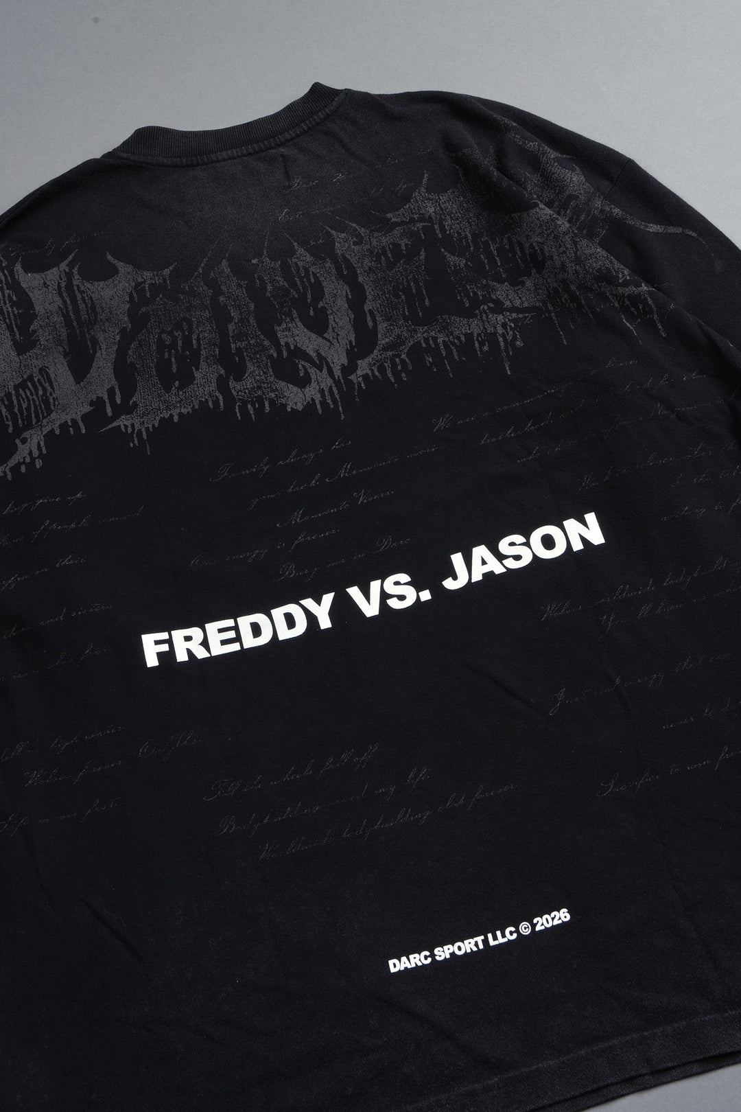 Freddy Vs Jason Premium Oversized Tee In Black