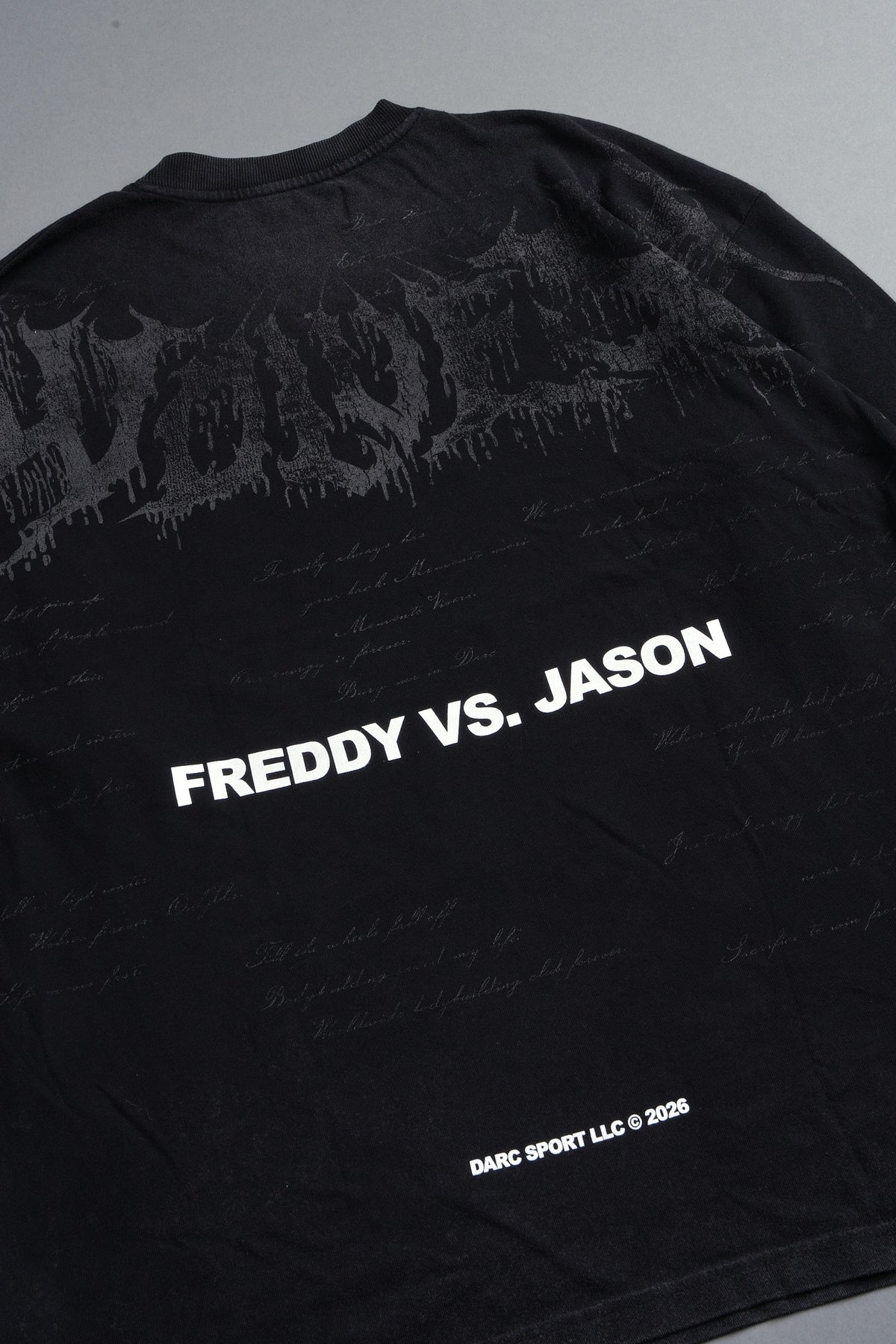 Freddy Vs Jason Premium Oversized Tee In Black