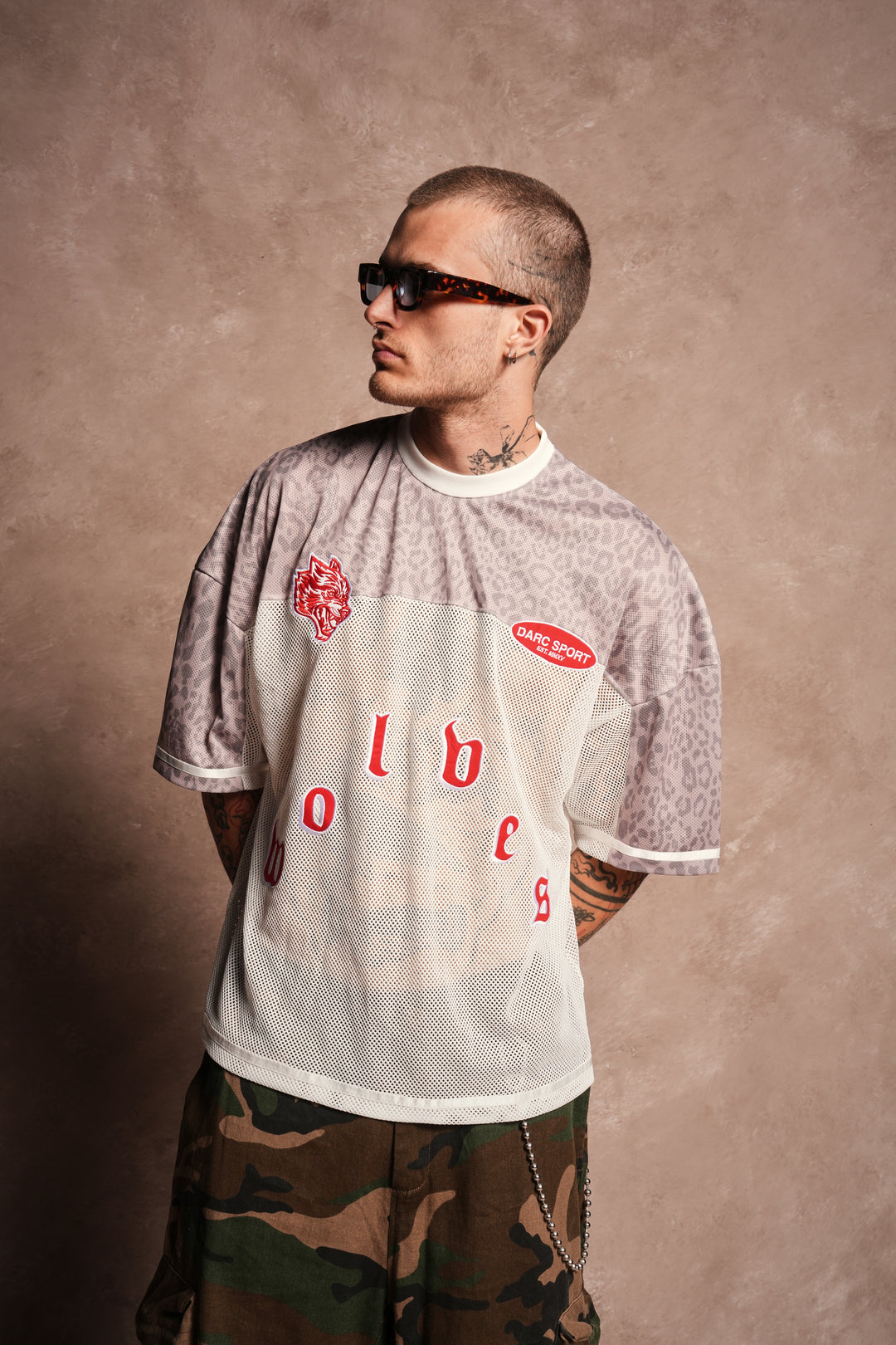 Darc Pyramid Bobby B Jersey in Clay Leopard