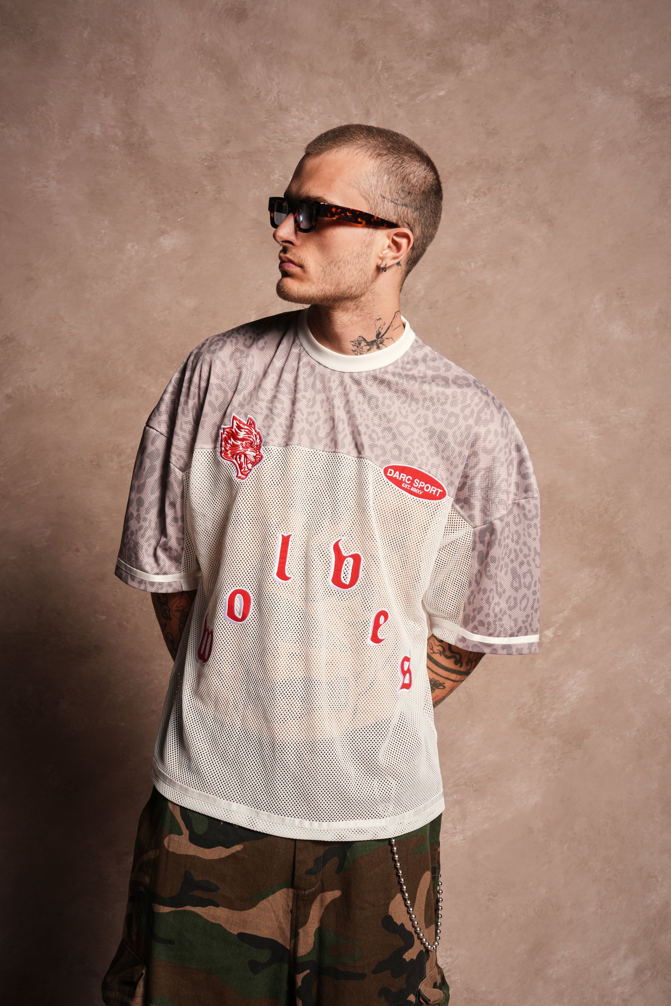 Darc Pyramid Bobby B Jersey in Clay Leopard