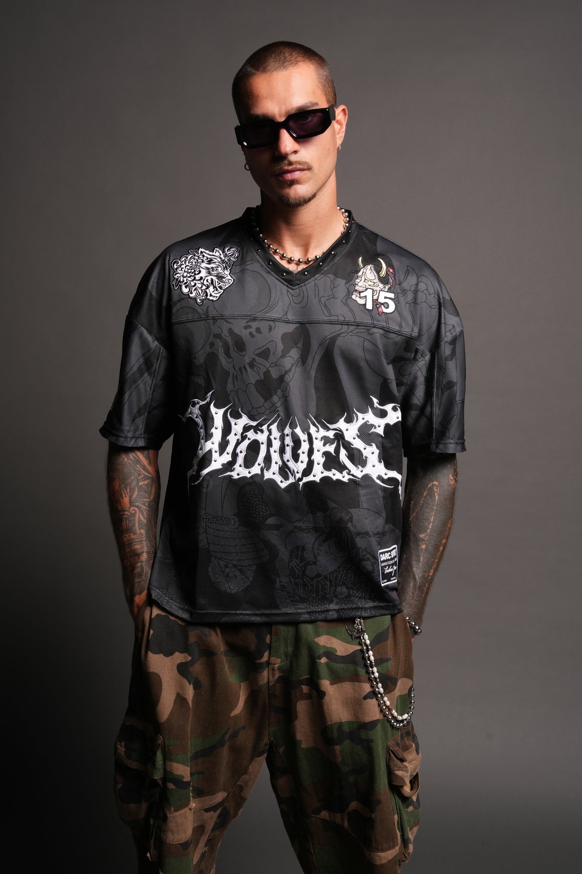 Gashadokuro Emmitt Football Jersey in Black