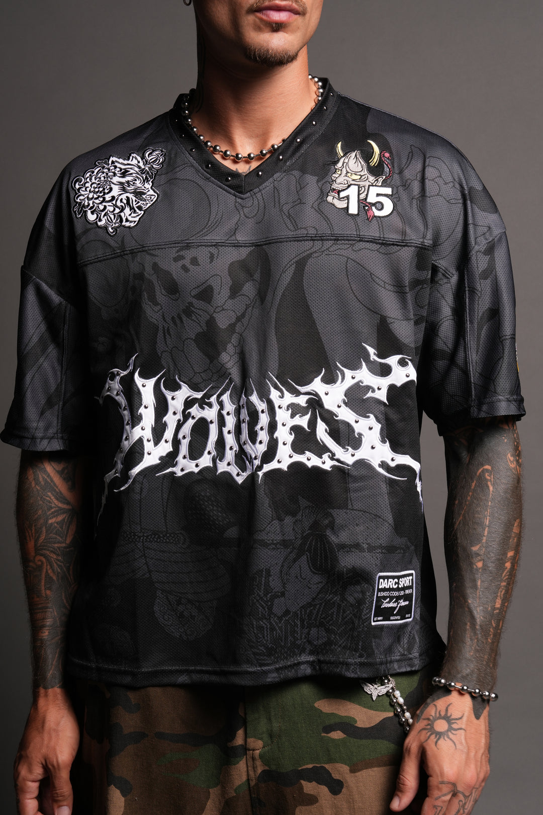 Gashadokuro Emmitt Football Jersey in Black