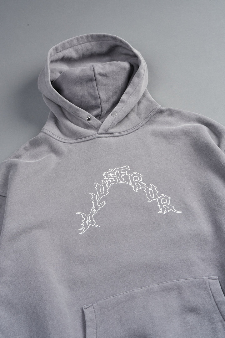 Night Blade Pierce Hoodie In Dove Gray