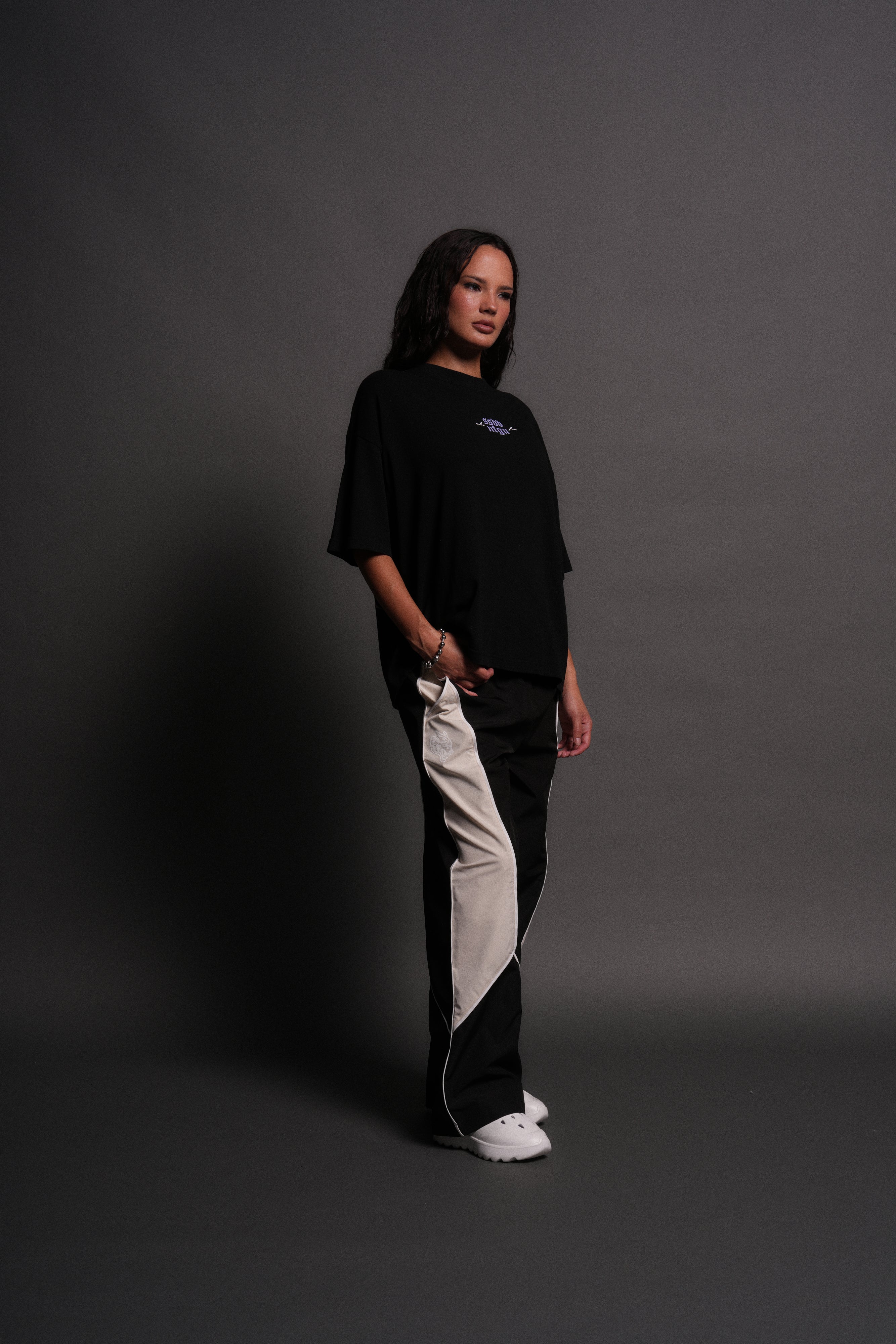 Cat Woman Forever Box Cut "Pump Cover" Tee in Black