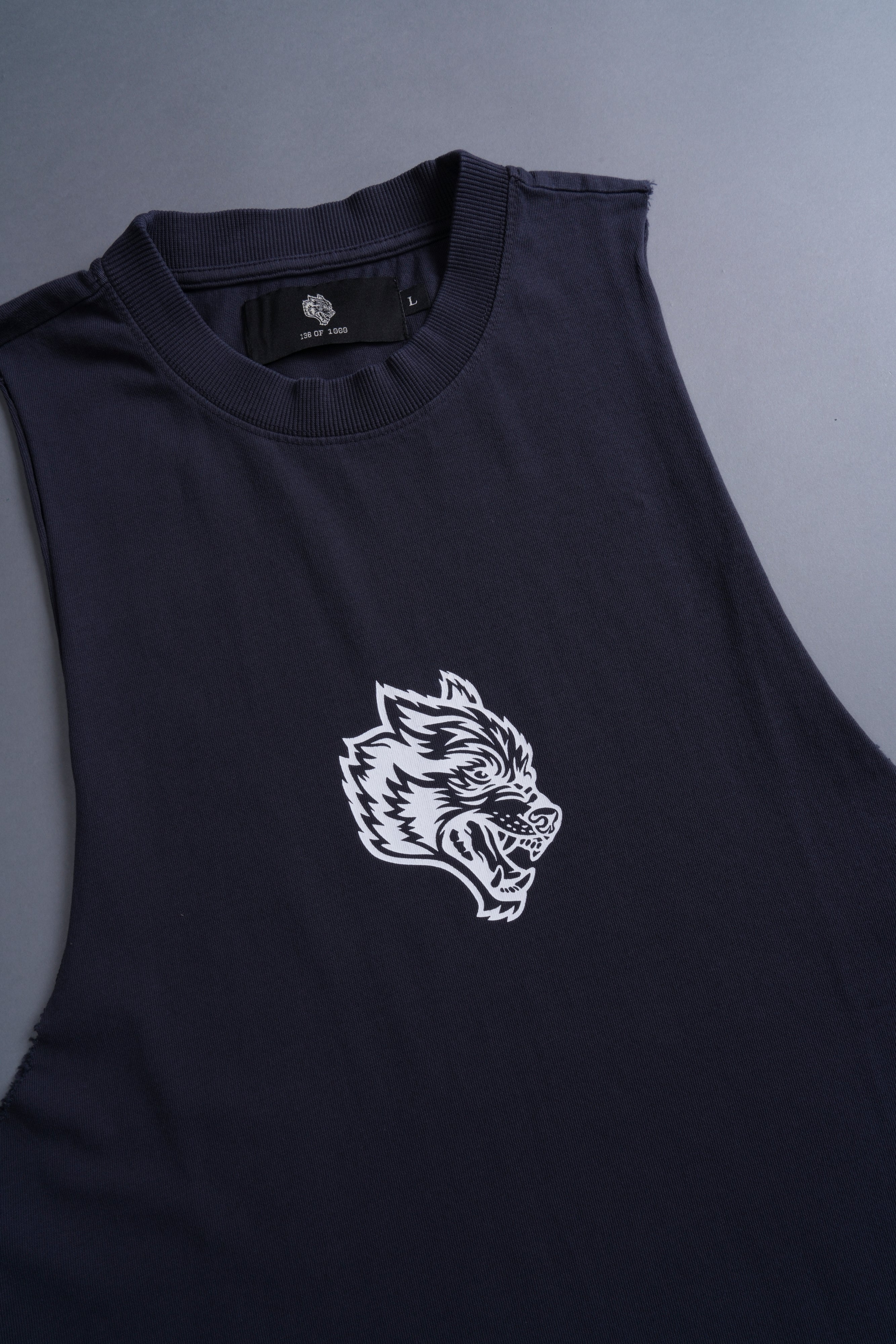 Wolves Pyramid "Tommy" Muscle Tee in Midnight Blue