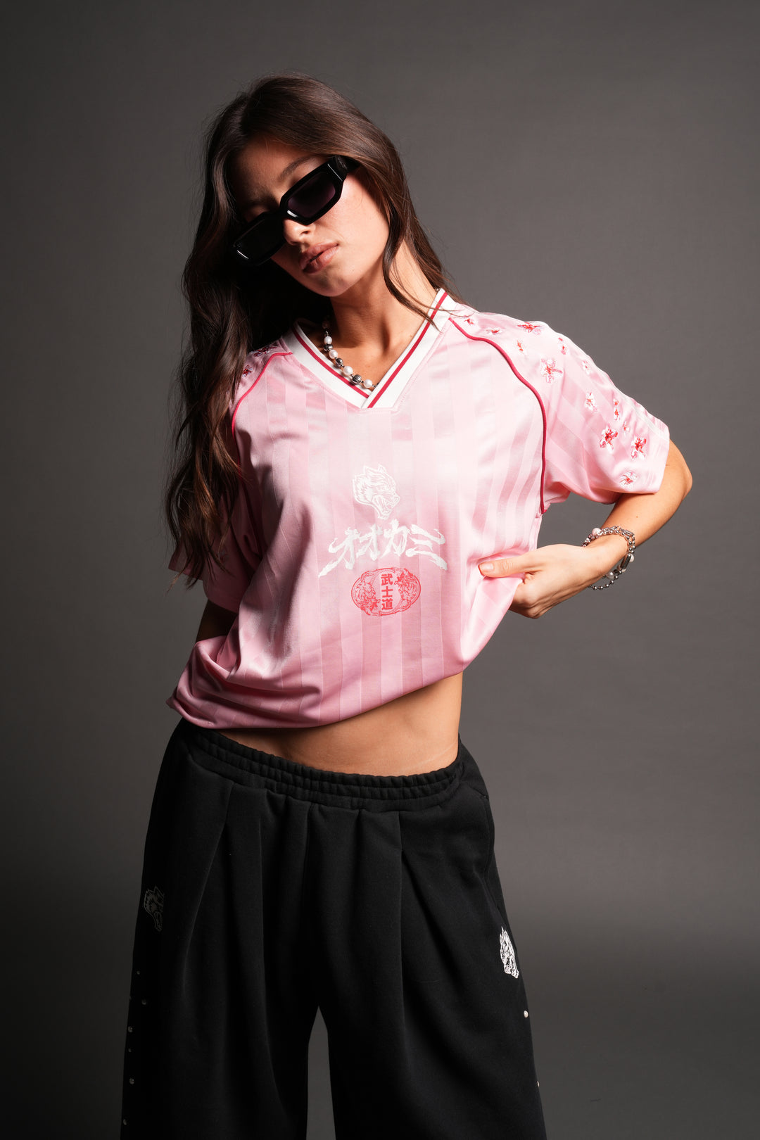 Sakura Forever She Oversized Soccer Jersey in Cherry Blossom