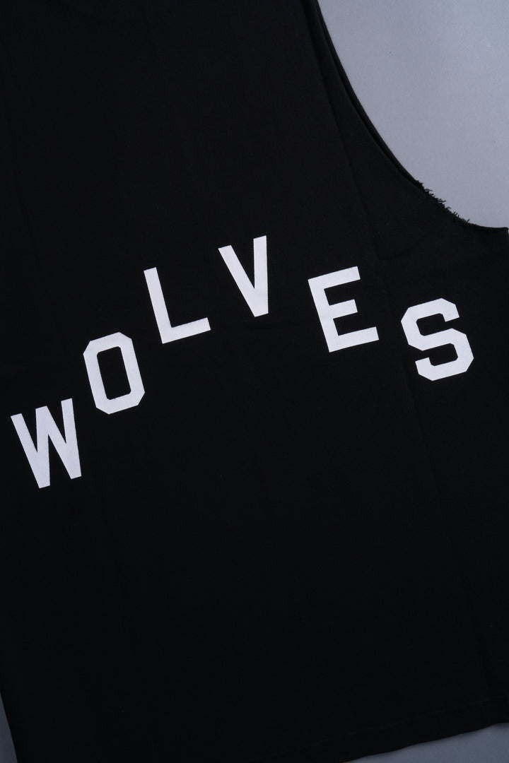 Wolves Pyramid "Tommy" Muscle Tee in Black