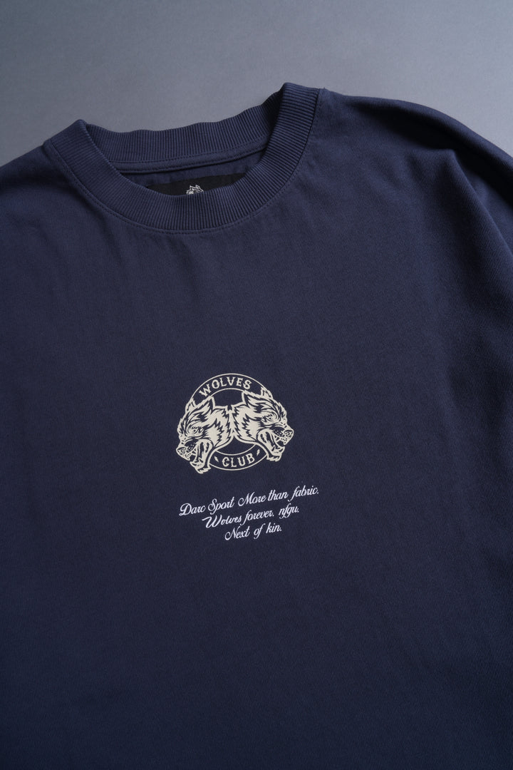 Iron Kin "Premium" Oversized Tee in Midnight Blue