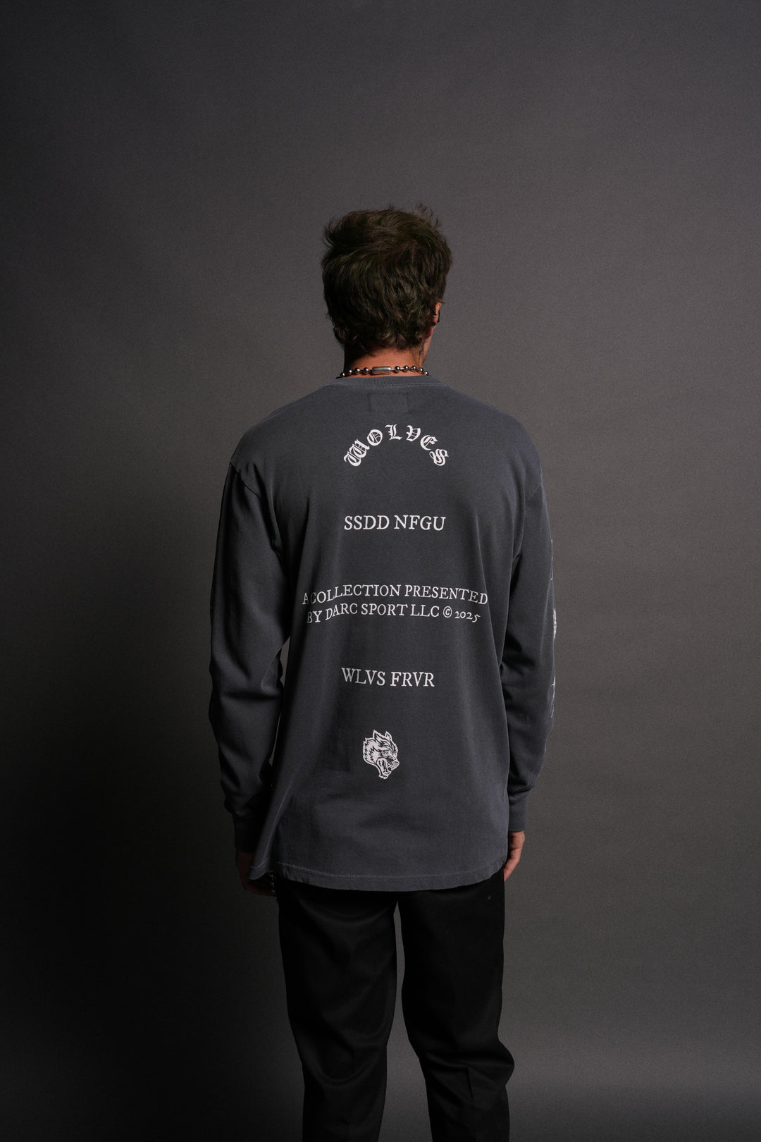 Where Shadows Begin "Premium" L/S Tee in Darc Blue