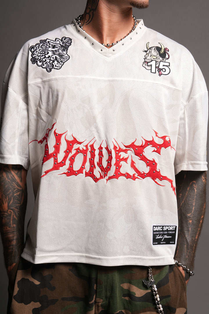 Gashadokuro Emmitt Football Jersey in Cream