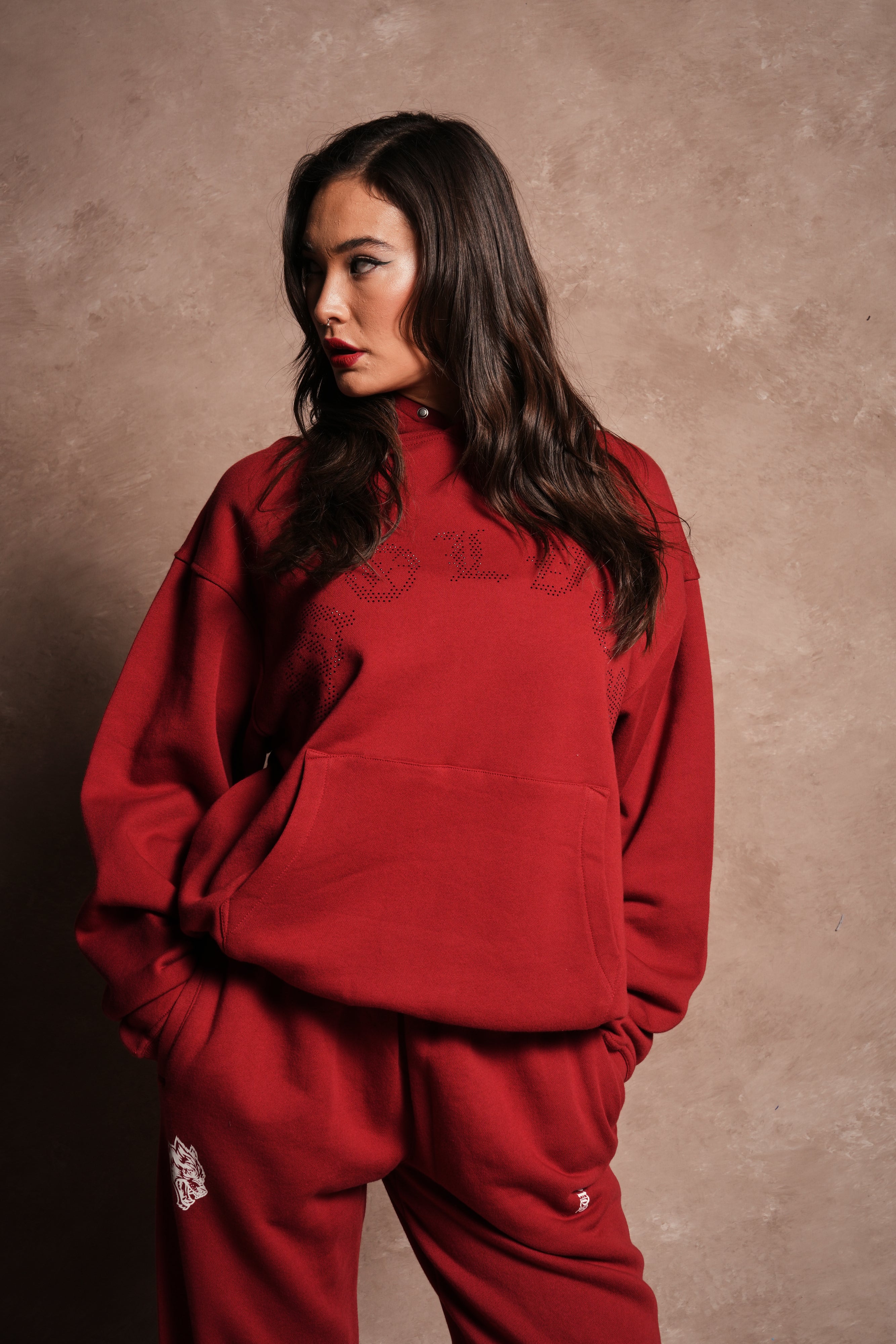 Watch Her Shine Pierce Hoodie in Carmine Red – DarcSport