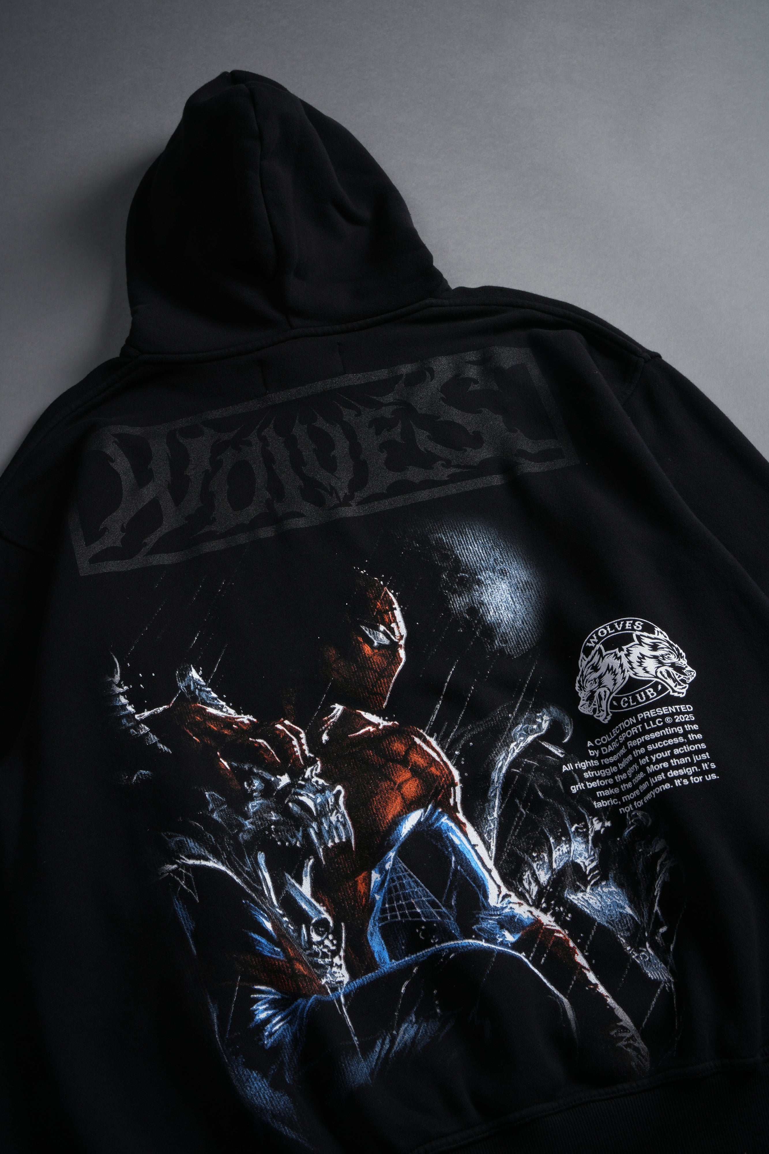 Spider in the Night "Pierce" Hoodie in Black