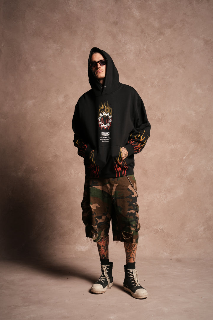 Mickey Forever Pierce Hoodie in Black