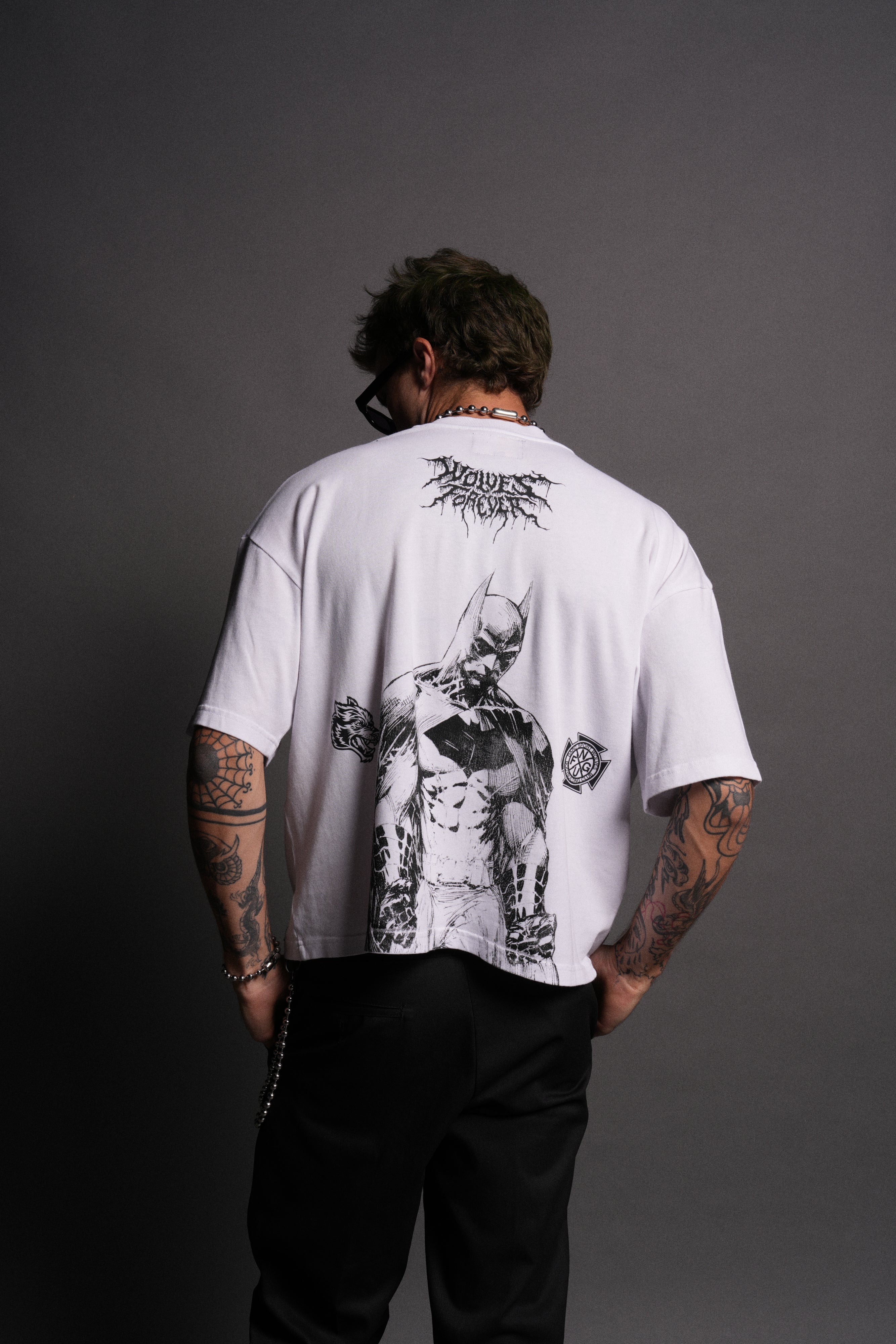 Where Shadows Begin Premium "Box Cut" Tee in White