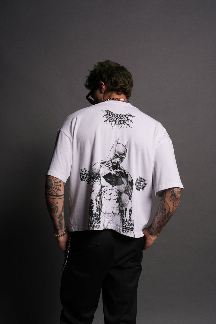 Where Shadows Begin Premium "Box Cut" Tee in White