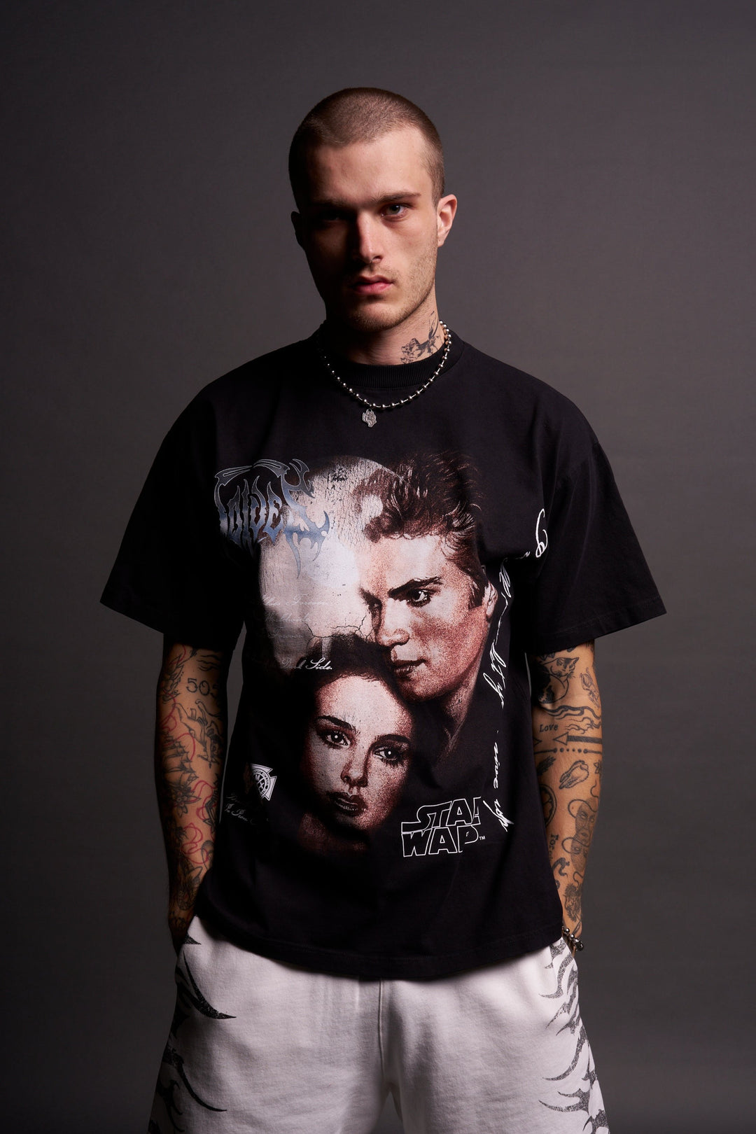 Forbidden Love "Grunge" Tee in Black