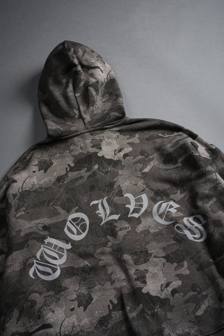 Wolf Chopper Darco Double Zip Hoodie in Spider Camo V2