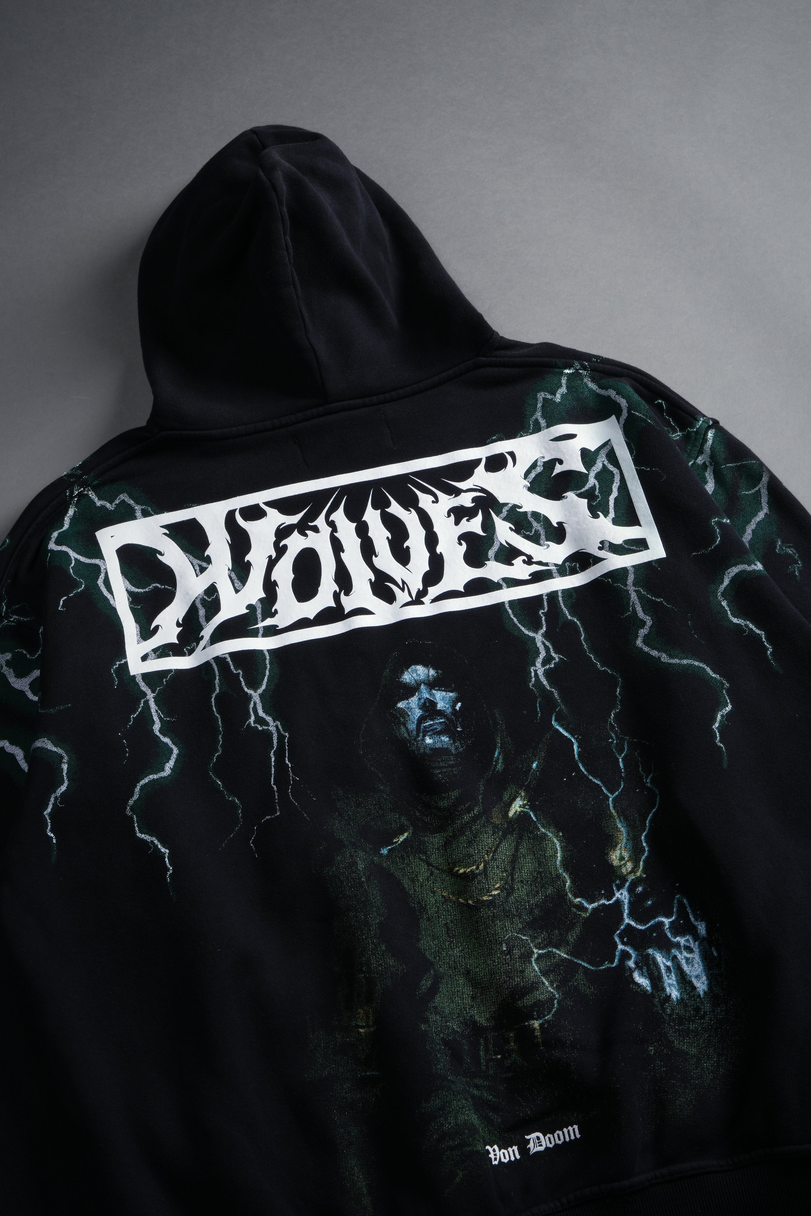 Doomstruck "Pierce" Hoodie in Black Drift Wash