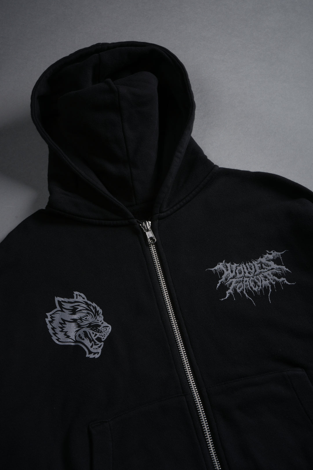 Dark Origin V2 Vex Double Zip Hoodie in Black