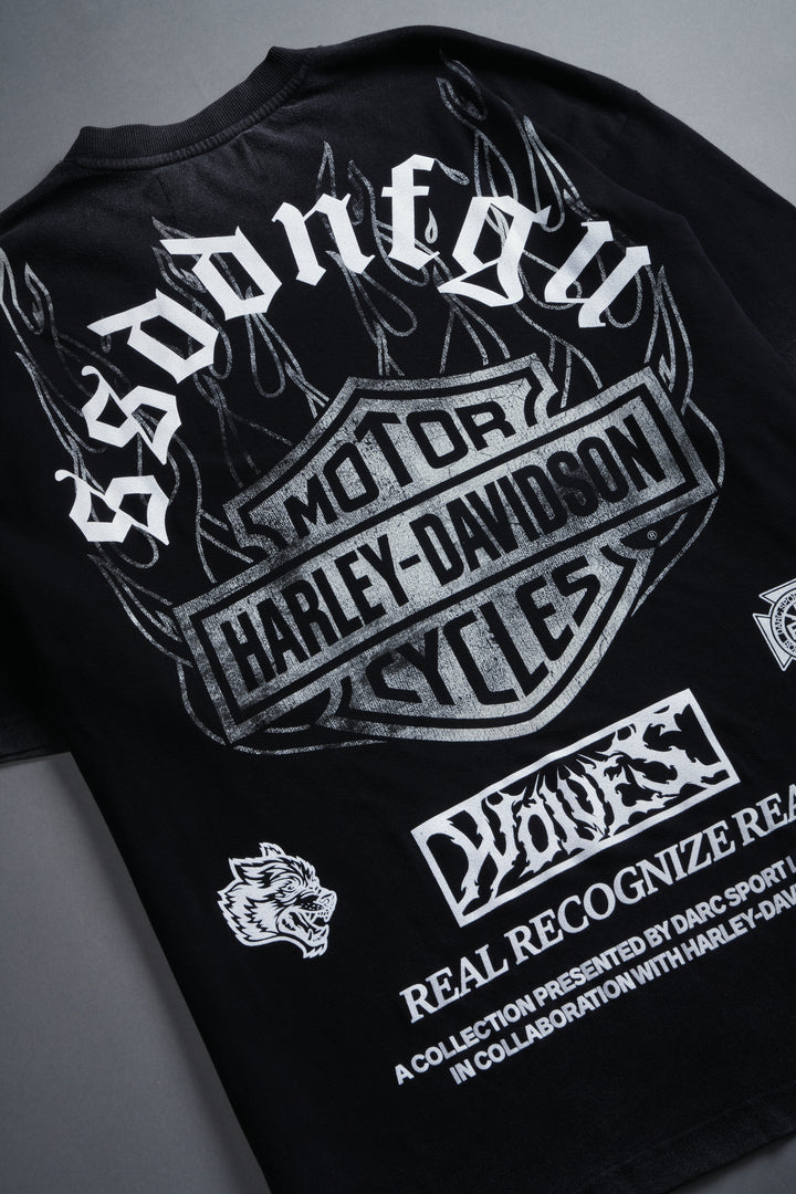 Inferno Wolf "Premium" Oversized Tee in Black