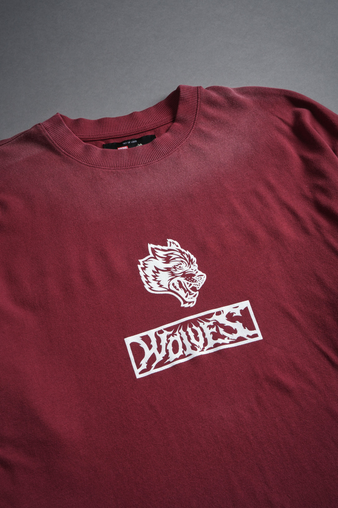 Ghostrider "Premium" Oversized Tee in Cherry Red Drift Wash