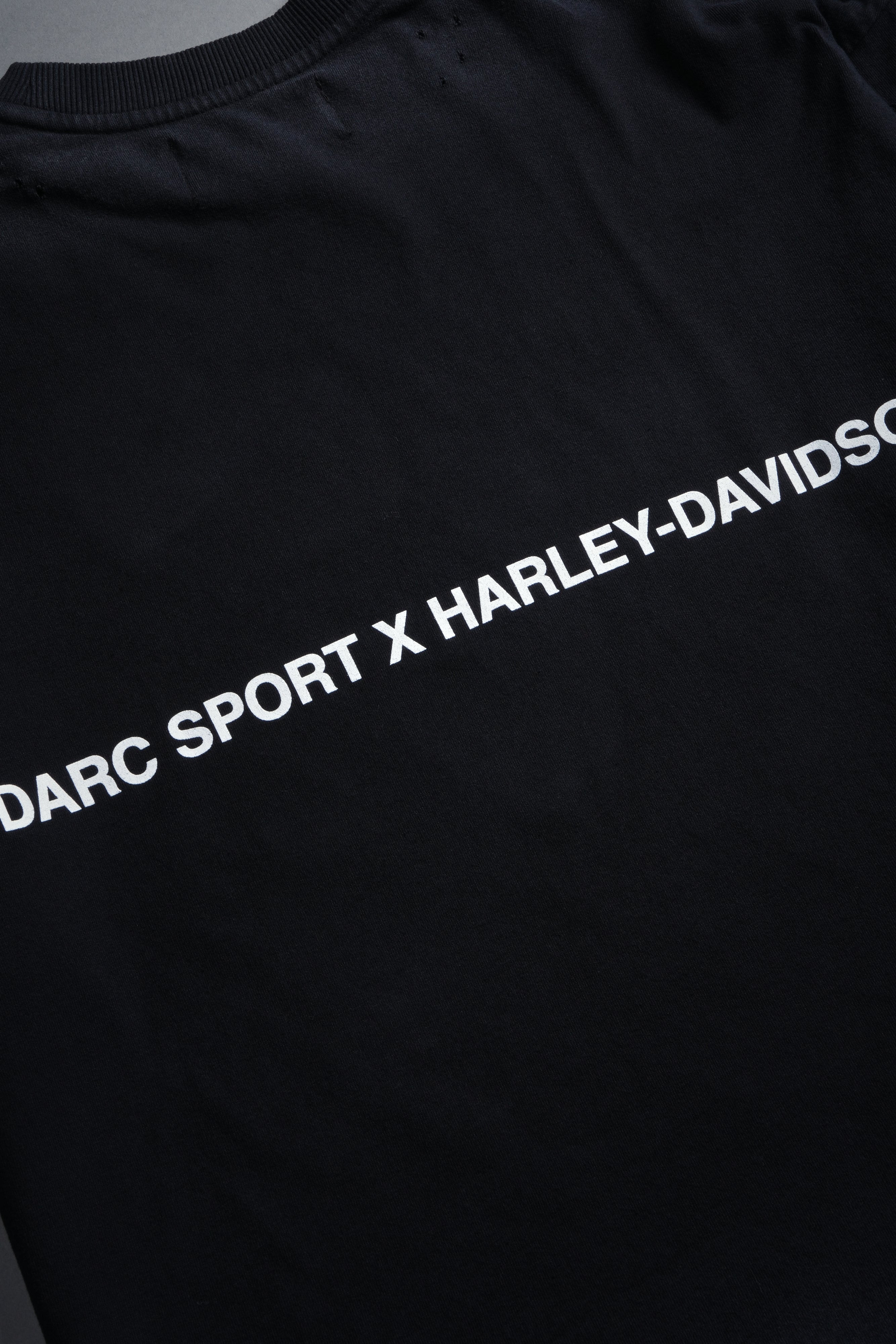 Born From Fire Distressed Grunge Mid-Length Raw Hem Tee in Black Drift Wash