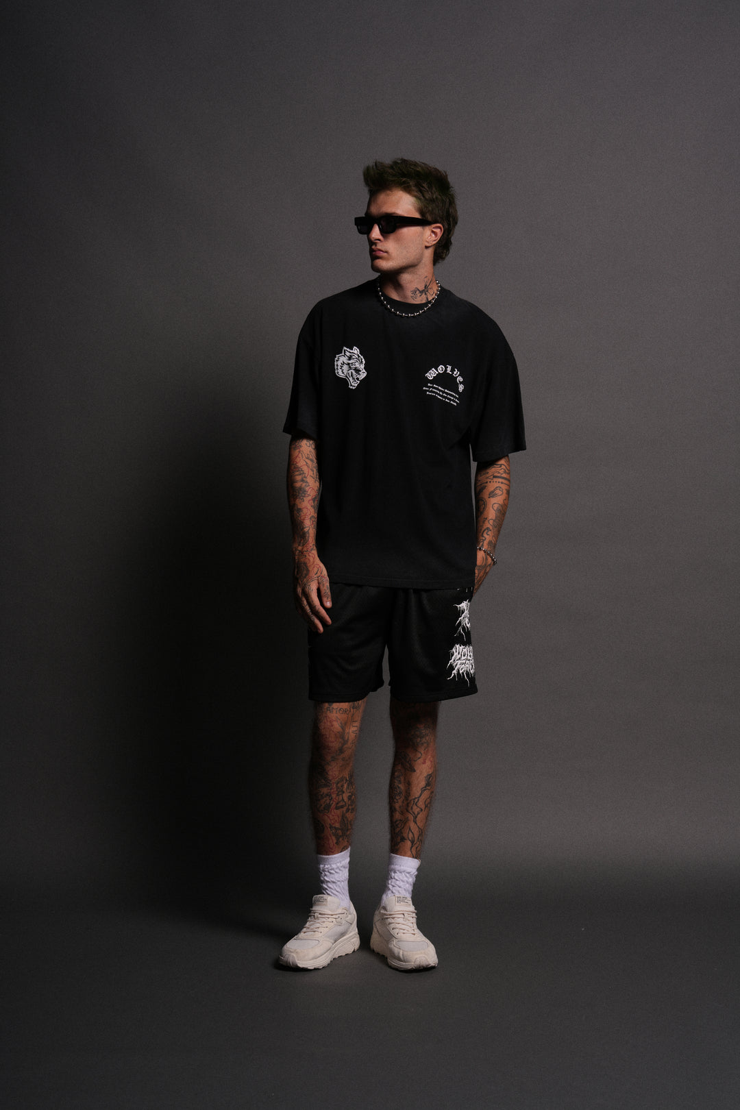 The Last Laugh "Premium" Oversized Tee in Black Drift Wash