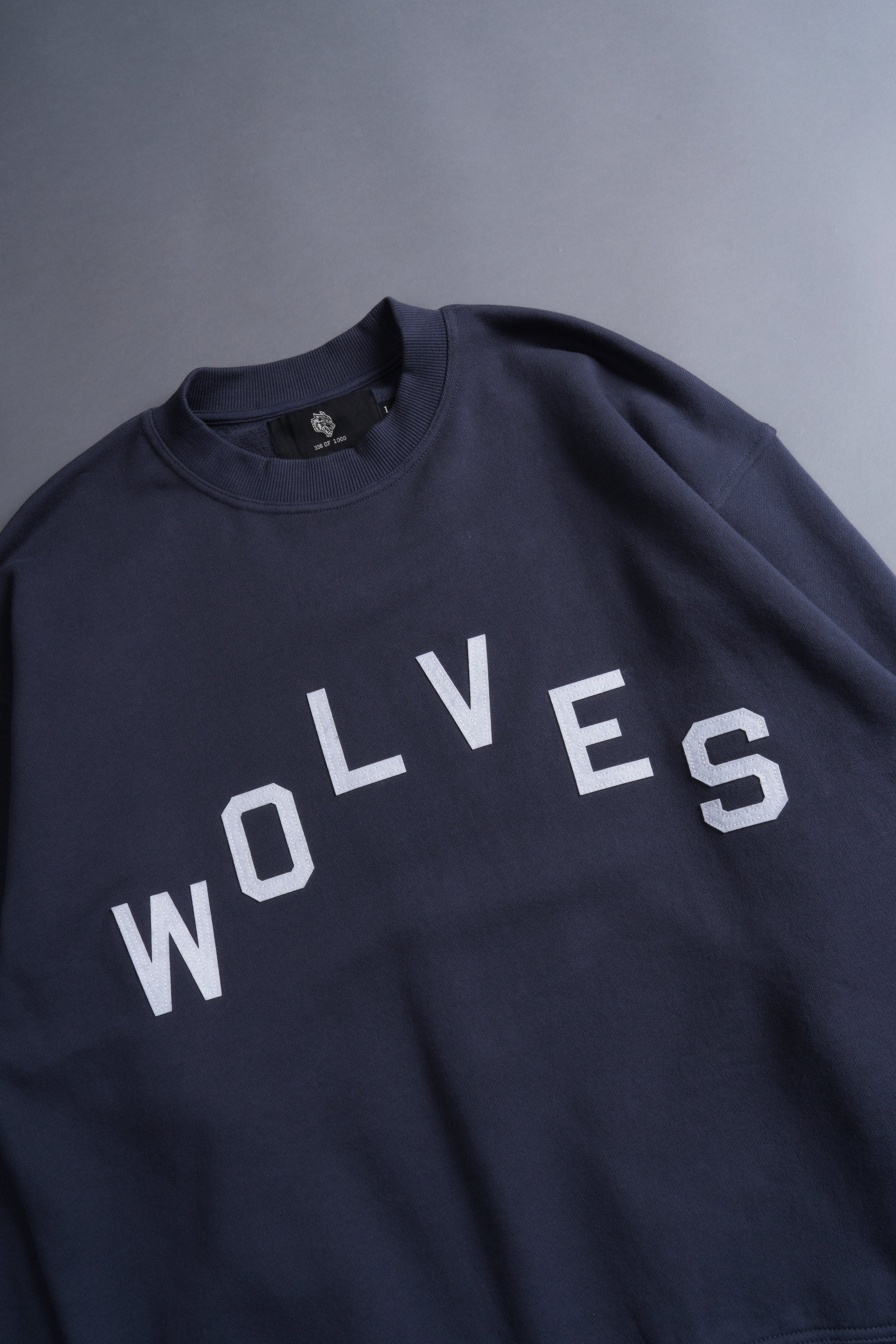 Wolves Pyramid London Crewneck in Midnight Blue